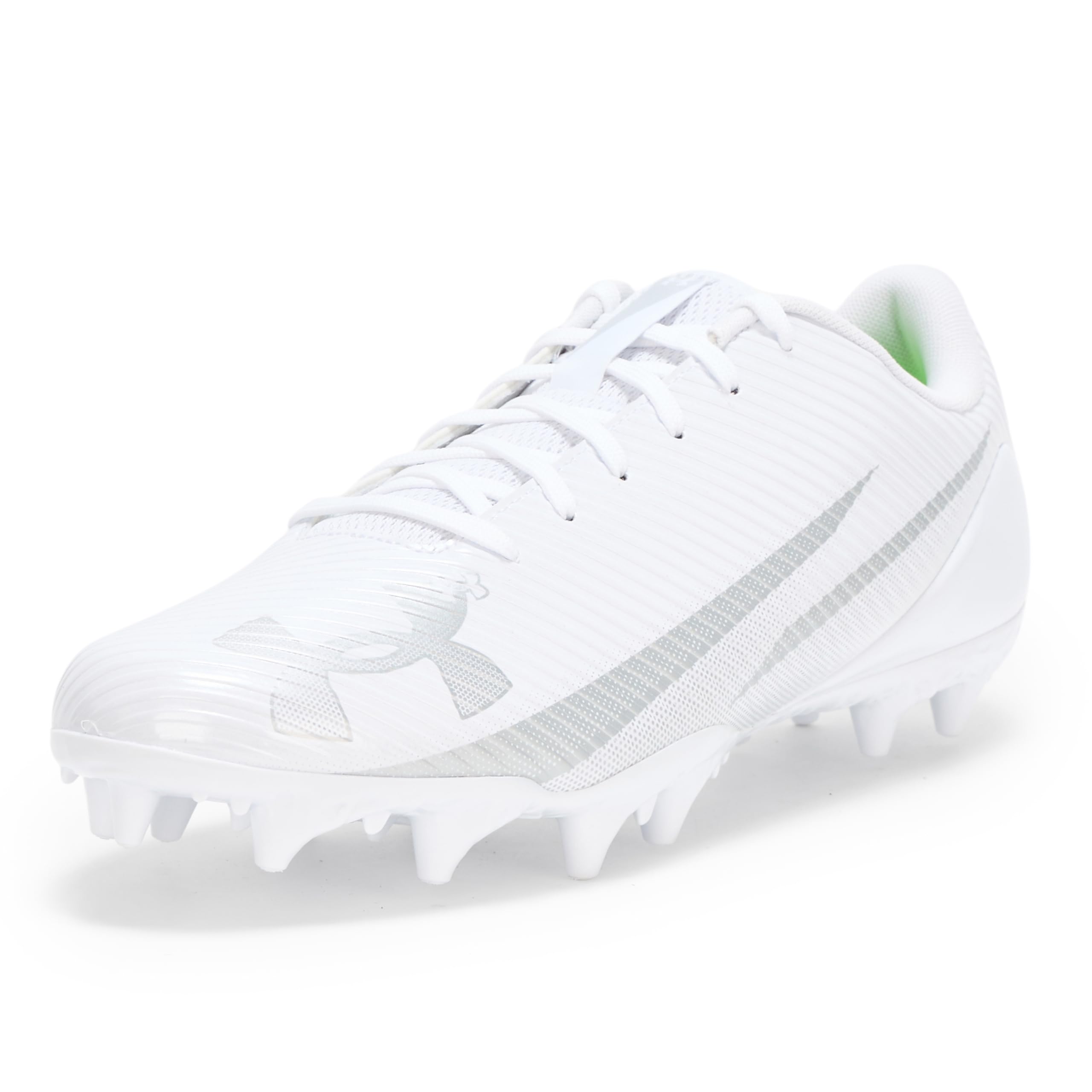 Under Armour Men's Blur Select Football Cleats, (100) White/Metallic Silver/Metallic Silver, 10.5, US