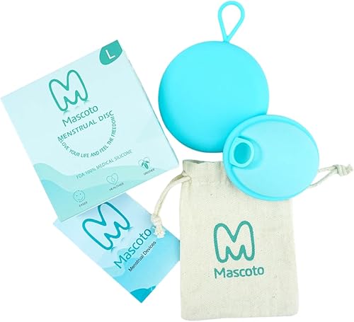 Miniatura 8 de Mascoto Discos menstruales de nueva generación con bucle, copa plana, silicona reutilizable de grado médico, alternativa de tampón y almohadilla