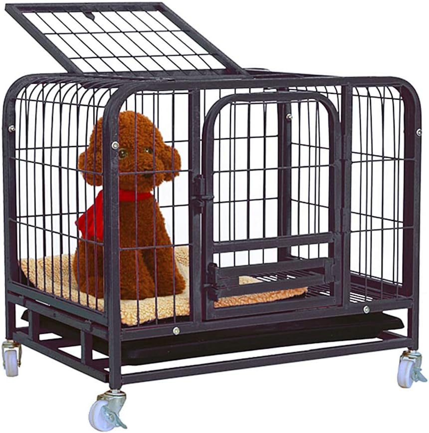 Pets Dog Crate Black Dog House Small Dogs Medium Dogs Large Dogs Crate Pet Kennel Strong with Four Wheels Easy to Install Outdoor Indoor Use for Pet Animals Outdoor Indoor (M(78 * 54 * 70cm))