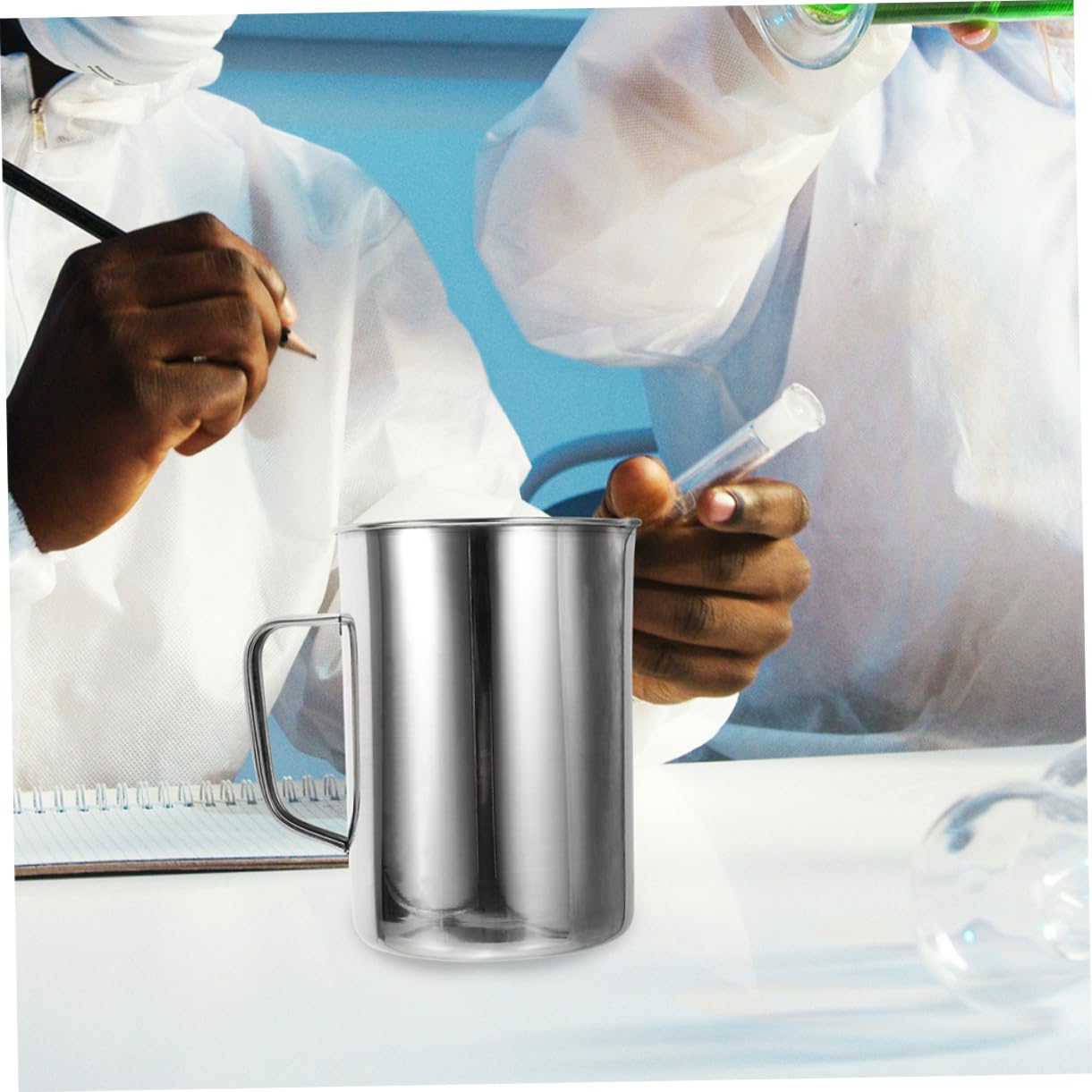 Alipis Misurino in Acciaio Inox 2000 Ml Con Scala Antischiuma Strumento Di Misura Versatile Per Cucina e Laboratorio