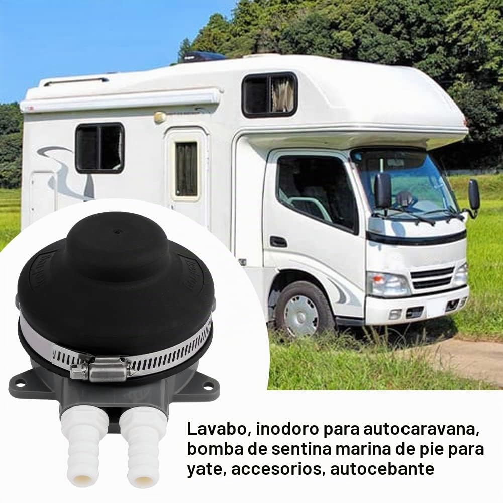 Bomba de pie, bomba de agua de pie marina, lavabo RV Yacht WC prensa de pie bomba
