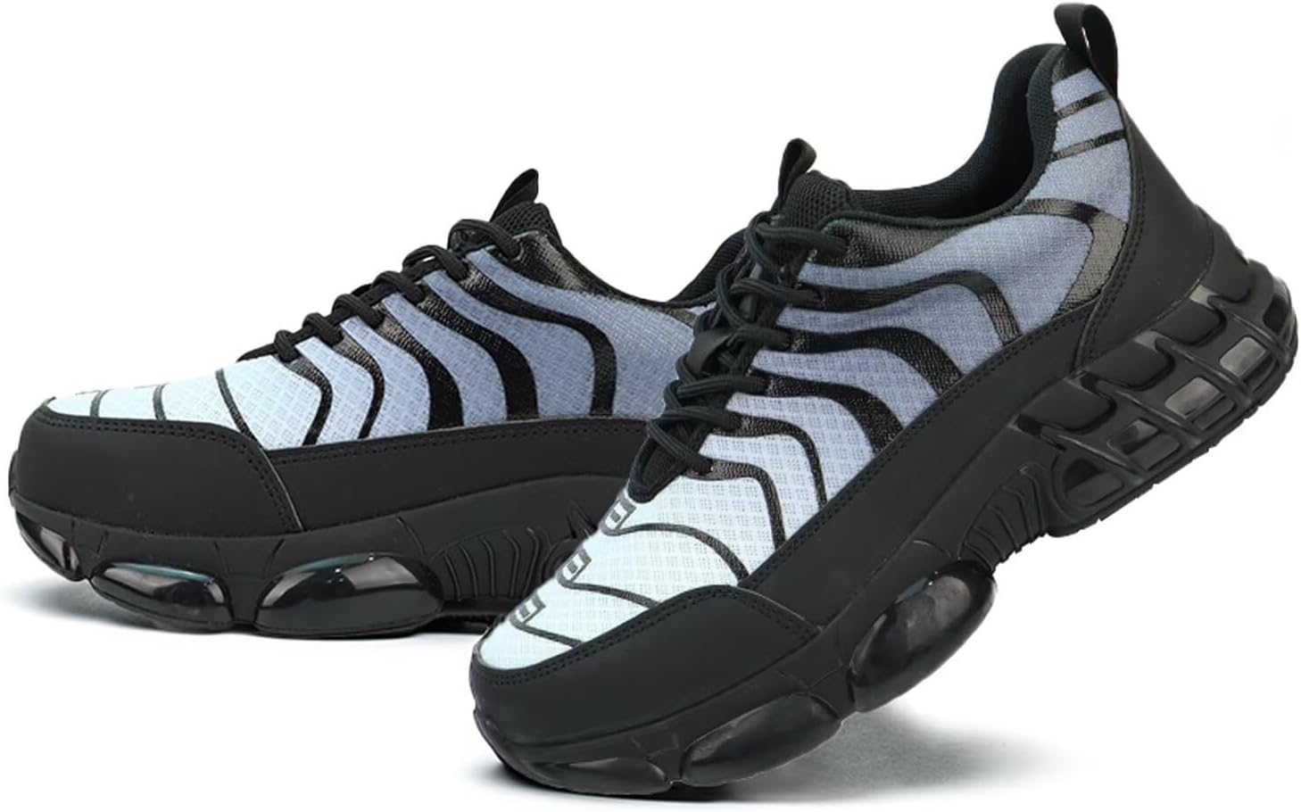 Steel Toe Shoes for Men Women Lightweight Safety Sneakers Composite Toe Work Shoes Puncture Proof Industrial Construction Shoes Black