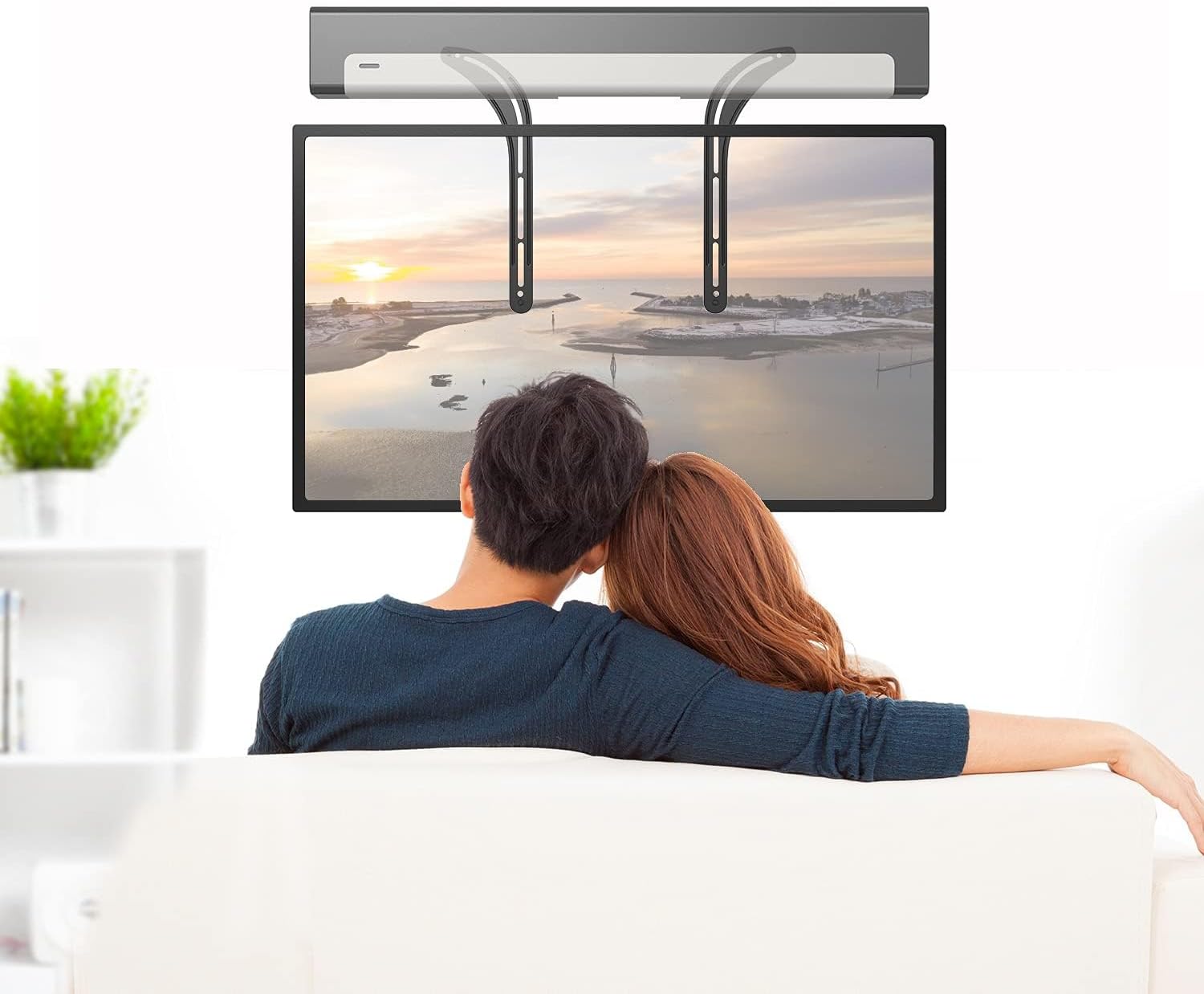 WALI Universal Soundbar Mount for TV, Heavy-Duty Bracket for Mounting Above or Below Screen, Length Up to 17",Fits Samsung,Sony,Bose,LG,Vizio,Roku,Vizio,Bose & More (SBR201)