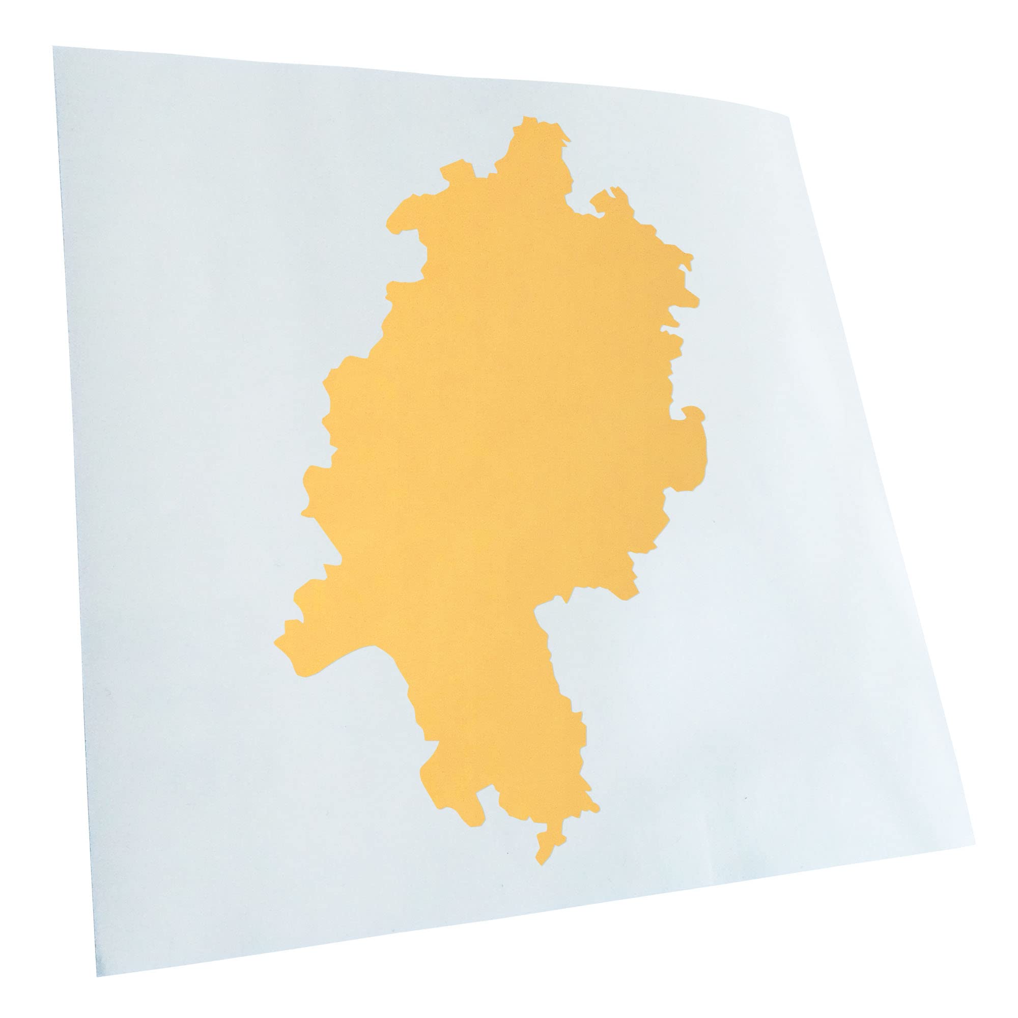 Kiwistar - Car Sticker - Cream - 60 x 40 cm Hessen Germany Silhouette - Rear Window Car Sticker Weatherproof for Car Truck Moped Truck - Sticker Exterior Self-Adhesive Tuning Accessories for Windows