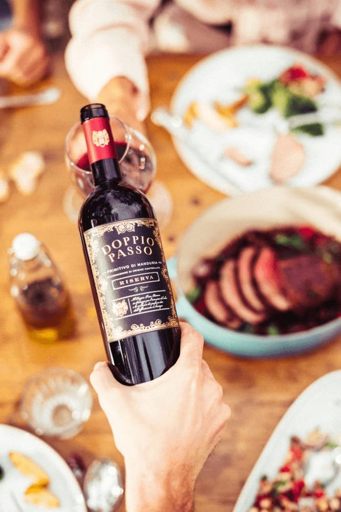 Doppio Passo Primitivo di Manduria Riserva CVCB Rotwein 6 x 0,75l VINELLO - 6 x Weinpaket inkl. kostenlosem VINELLO.weinausgießer