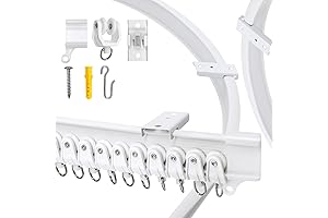 3 Meters(9.8 ft) Flexible Bendable Curved Ceiling Curtain Track