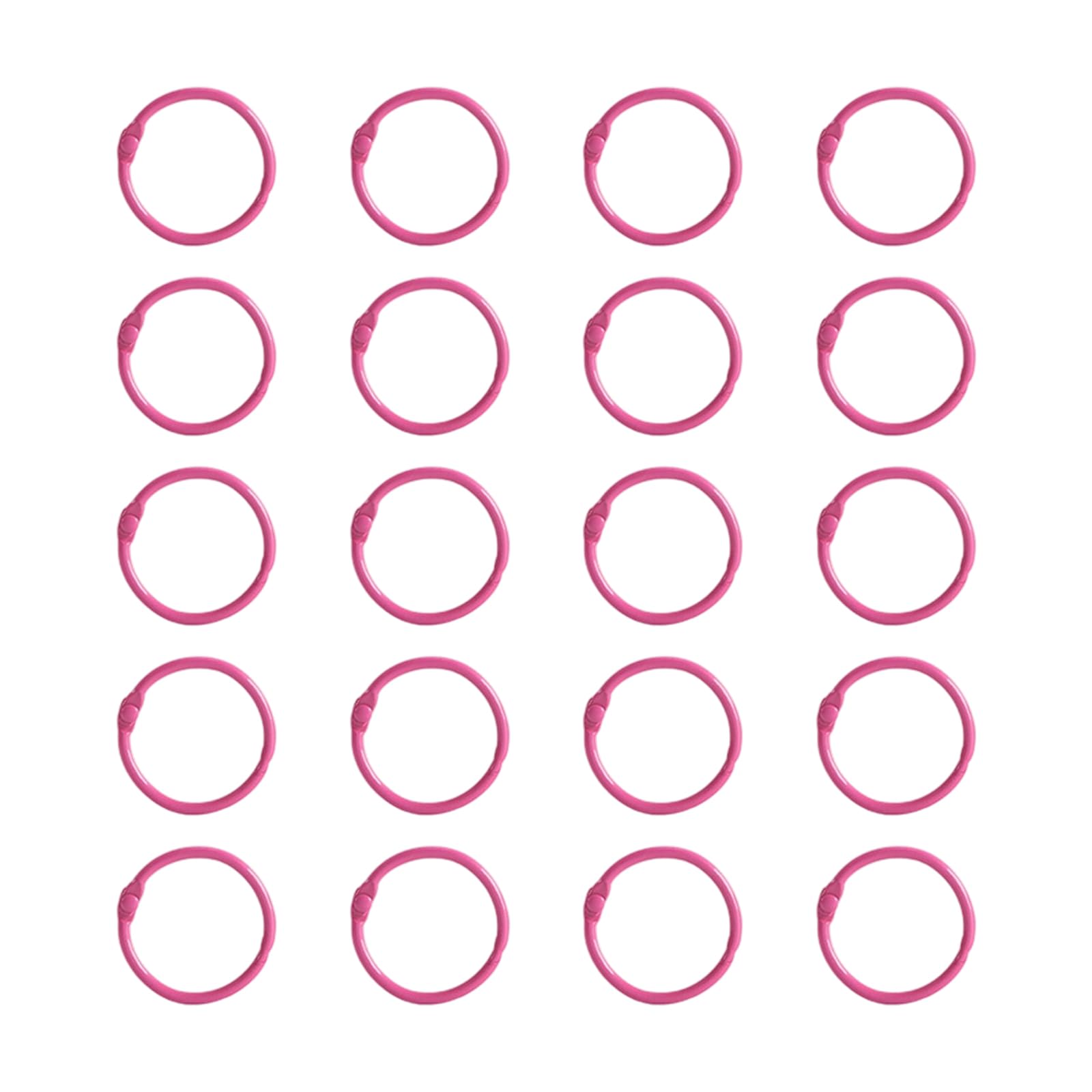Jazuaiao 20 Pcs Book Rings 25mm Indexes Cards Rings Bookbinding Easy to Use for Binding Paper Scrapbooks and Albums