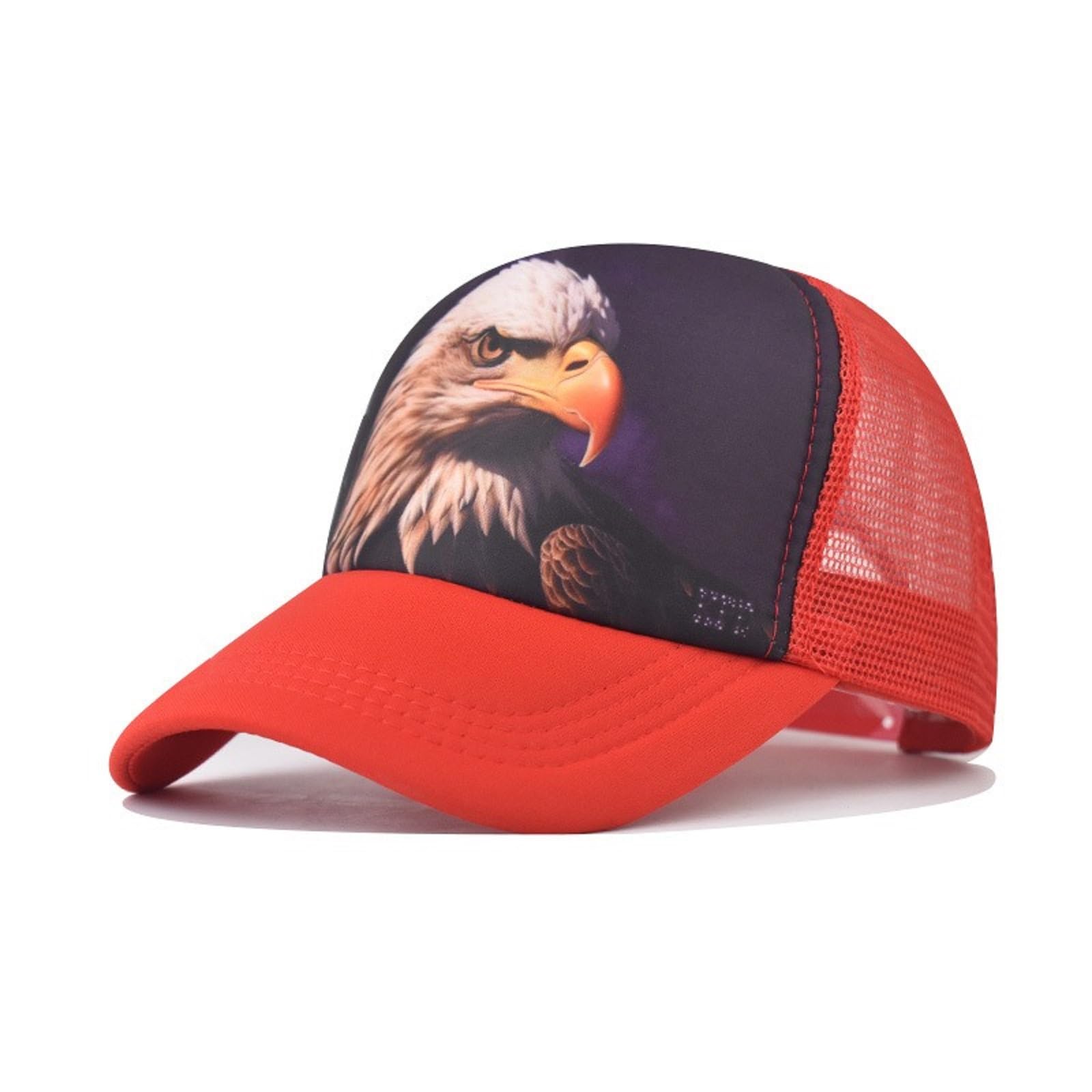 HaloHorus Retro Sponge Trucker Hat for Unisex, Classic Adjustable Mesh Baseball Cap for Running, Hiking, Workout, Fishing, Sp-eagle, One Size โ image 1