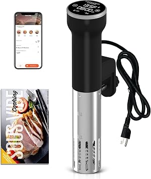 Sous Vide Machines Wi-Fi 1000W IPX7 Waterproof Immersion Circulator Precise Cooker Suvee Cooker with Accurate Temperature Timer Touch