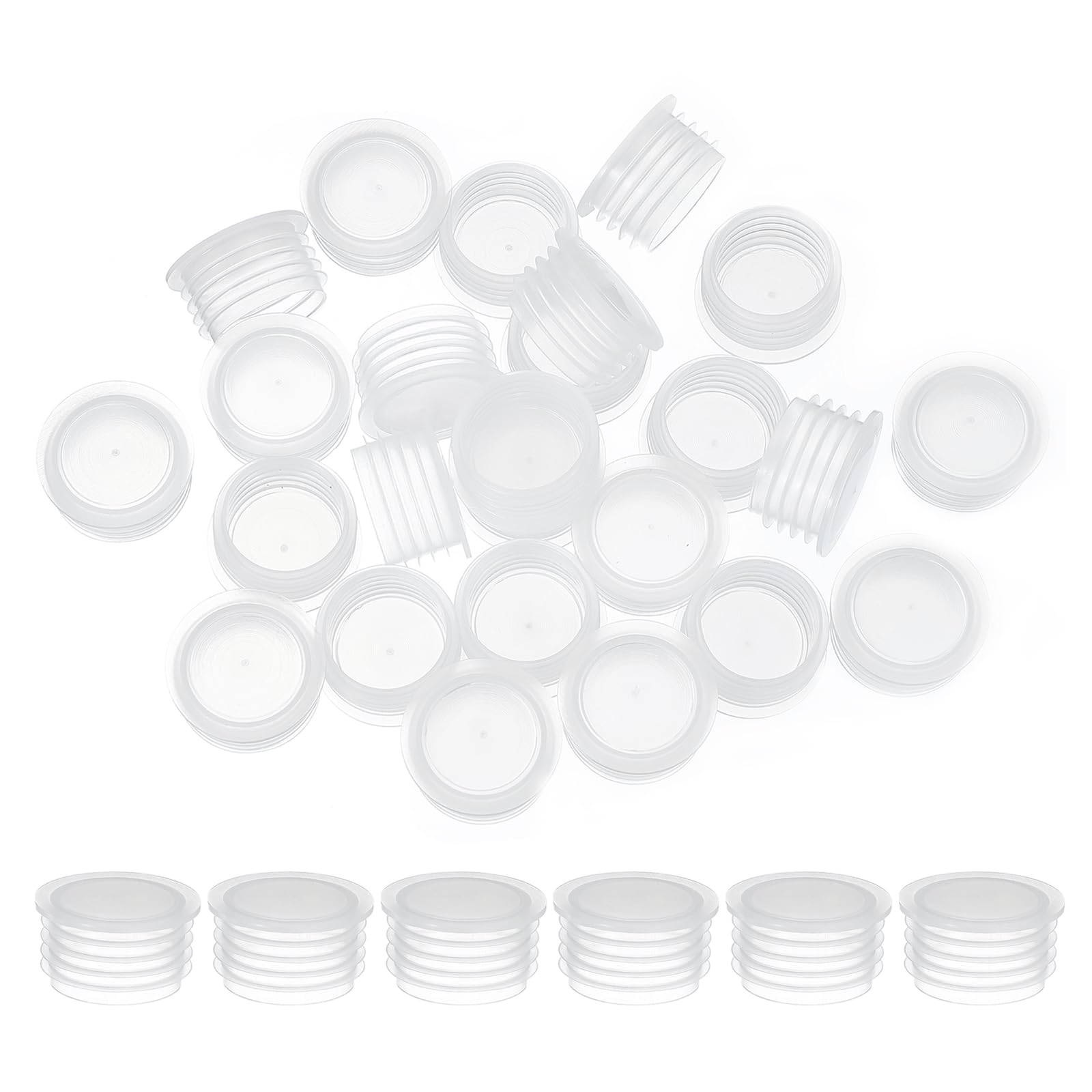 Lot De 60 Bouchons De Rechange Pour Salière Et Poivrière - 6 Tailles (11 à 24 Mm), Plastique Transparent Réutilisable
