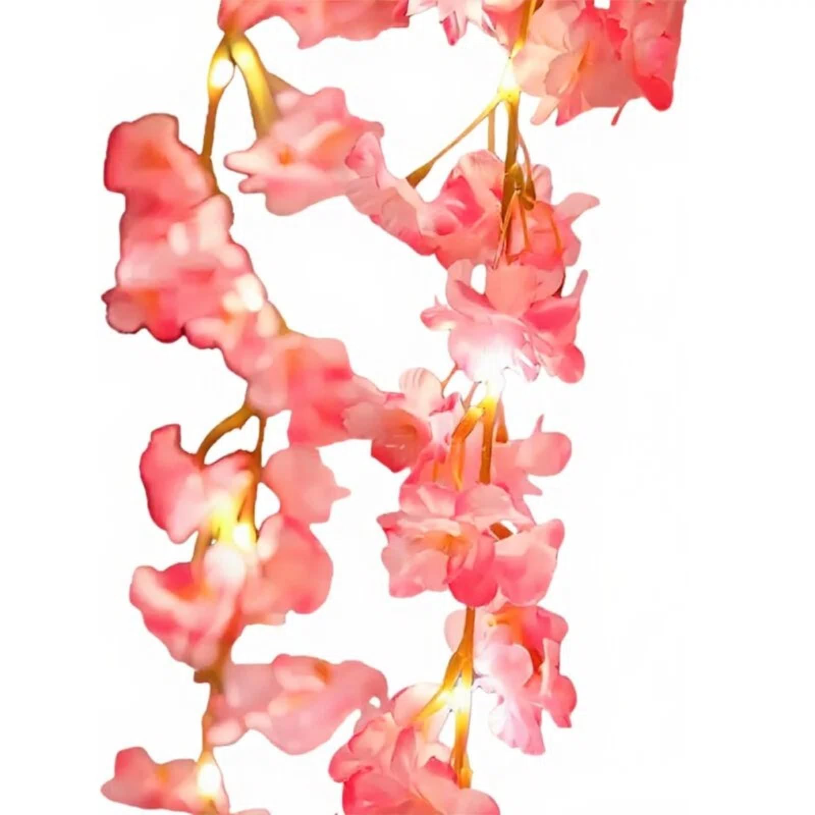 FCHXXDAD Simulated Cherry Blossom Vine Light String Courtyard Decoration Light
