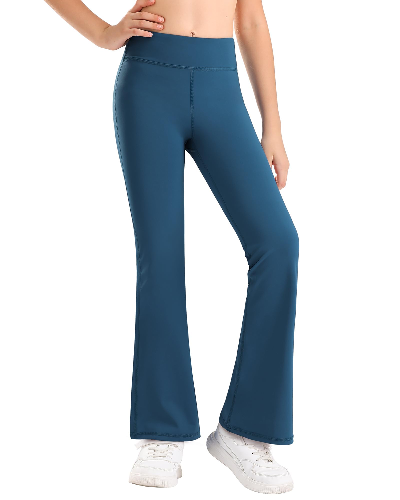 Stelle Girl's Flare Leggings High Waisted Yoga Pants Bootcut Dance Casual Pants Activewear Kids Bell Bottoms