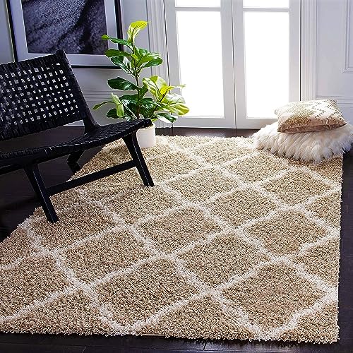 Image of 6x9 feet Soft Area Rug for Living Room and Bedroom, Modern Indoor Floor Carpet with Non-Slip Backing, Comfortable Decorative Home Decor Rug, Easy Clean & Durable- (Beige M II, Rectangular)