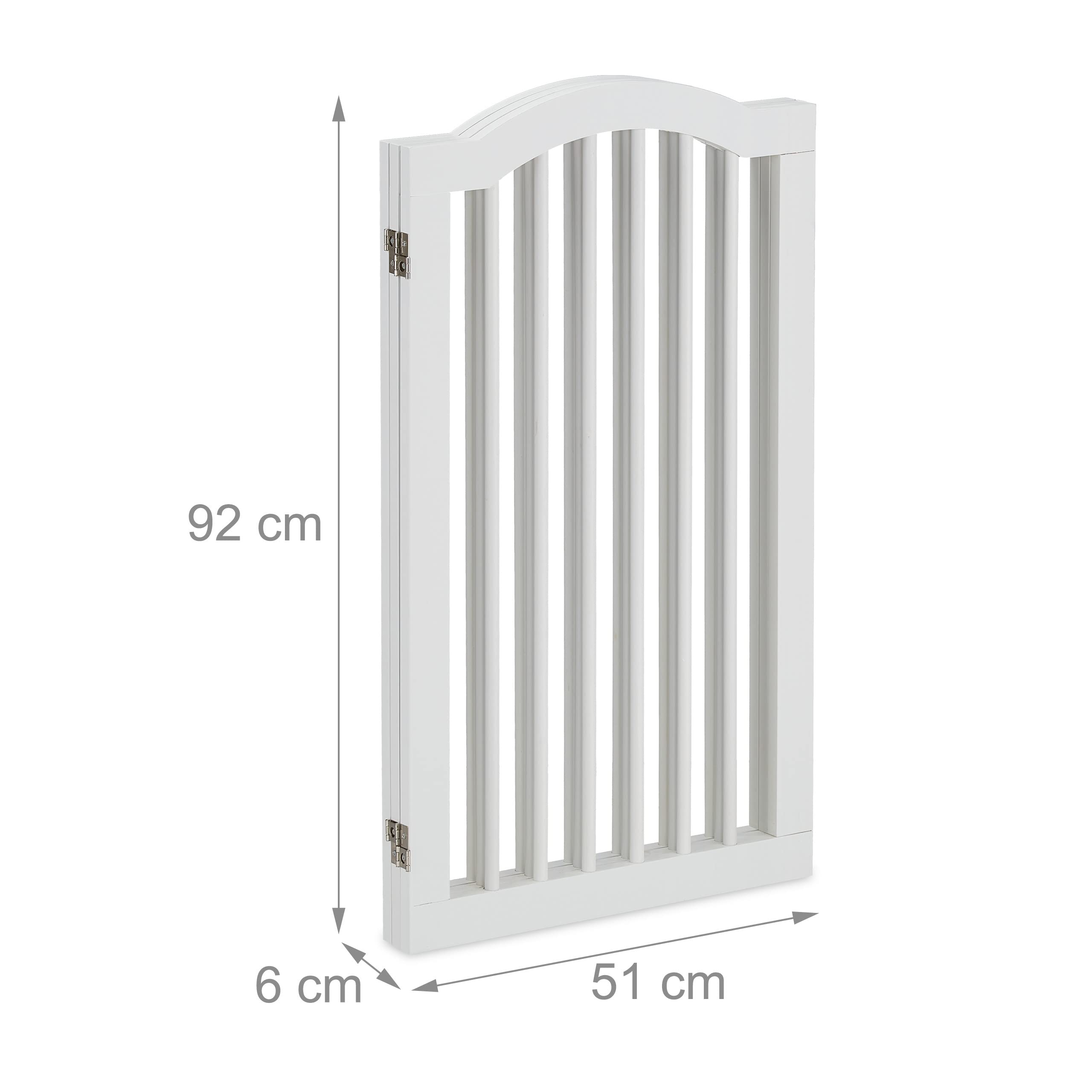 Relaxdays Barrera Seguridad Niños, 3 Paneles, Alto 92 cm, Valla Protección Bebés y Mascotas, Plegable, 92x154 cm, Blanca