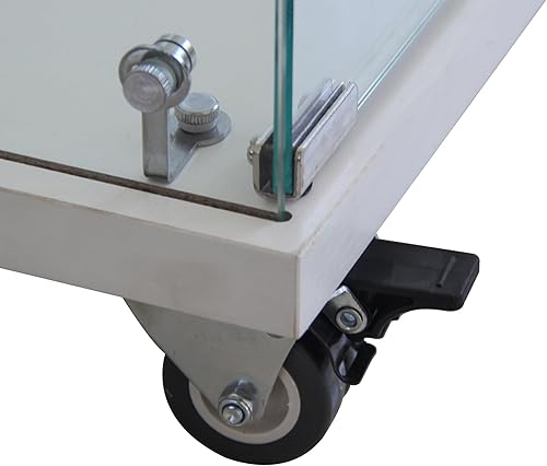 Miniatura 7 de Yoluckea Gabinete de cristal, 4 estantes de cristal con puerta, gabinete de exhibición de cristal de la colección Curio Cabinet para oficina en