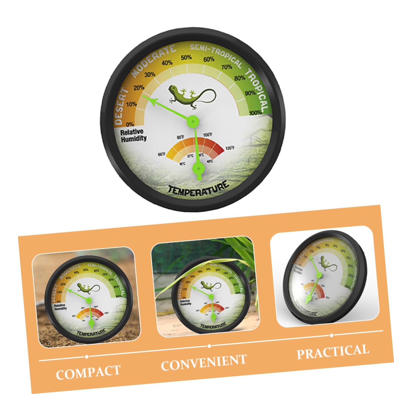 Thermomètre Et Hygromètre Double Pour Terrarium De Reptiles Appareil De Mesure De Température Et Humidité Pour Vivariums Et Couveuses Mini Thermomètre Pratique