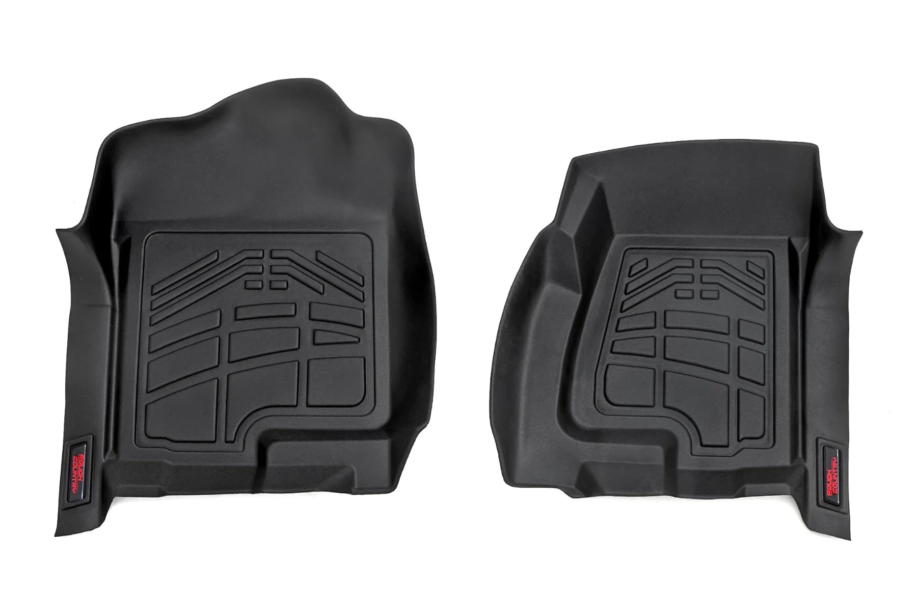 Rough Country Sure-Fit All Weather Floor Mats for Chevy Silverado GMC Sierra 1500 Extended Cab 1999-2006 - Waterproof
