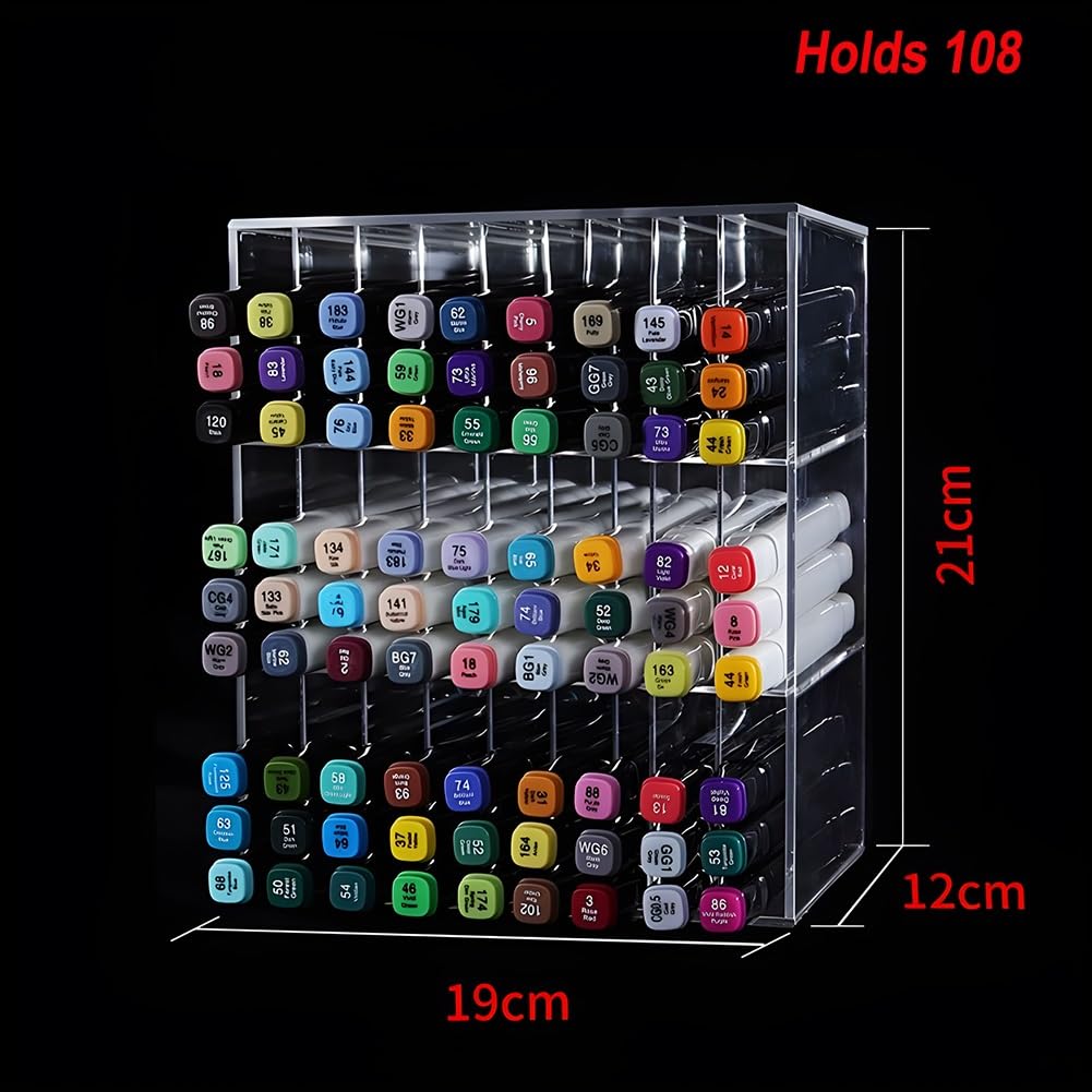 Marker-Organizer, Acryl-Schreibtischaufbewahrung für Stifte, Bleistifte und Pinsel, ideal für Zuhause und Klassenzimmer