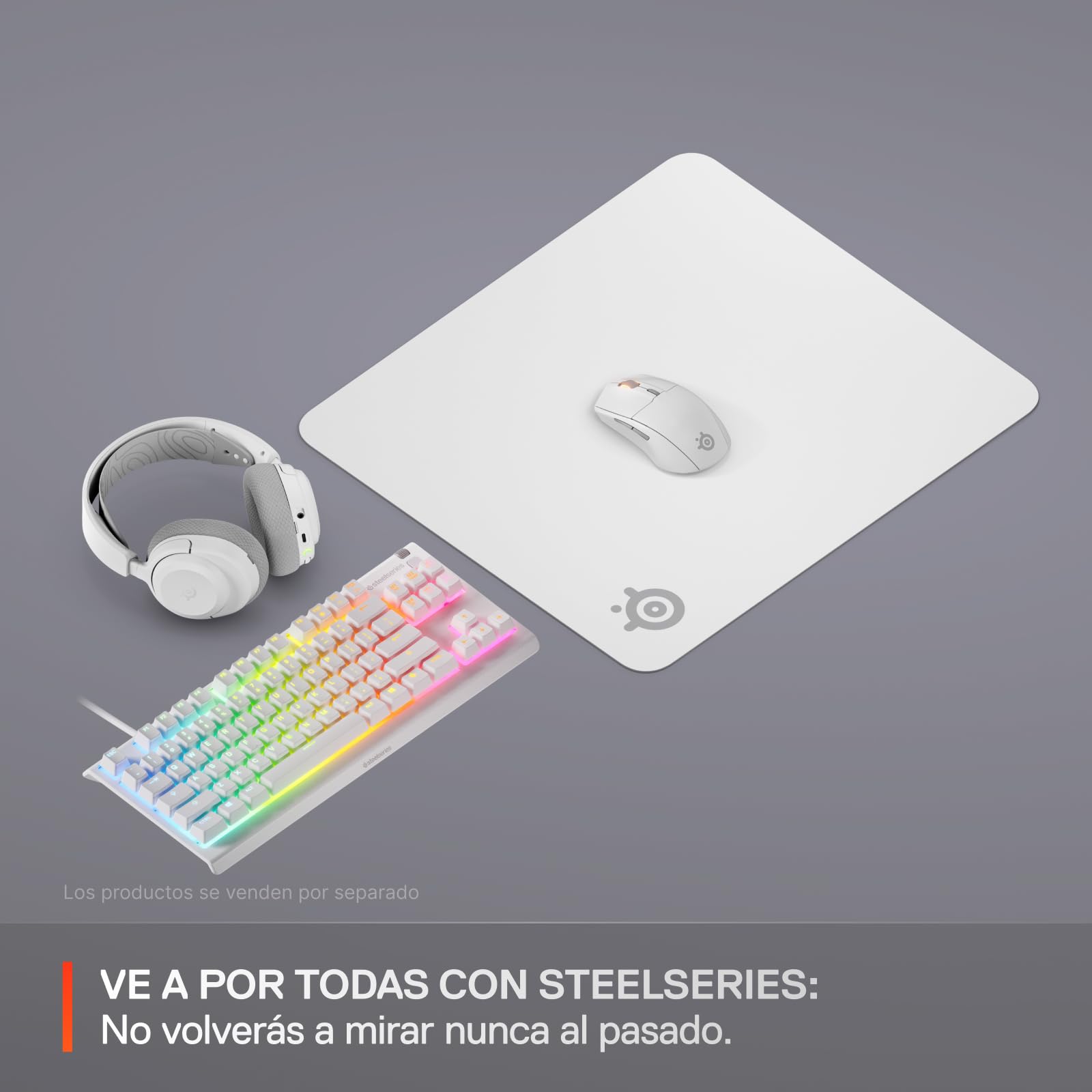 SteelSeries QcK Alfombrilla Gaming Grande - Blanco - Base Antideslizante - Seguimiento y Estabilidad Top - Optimizada para sensores - 450mm x 400mm - FPS, MOBA, RTS, MMO