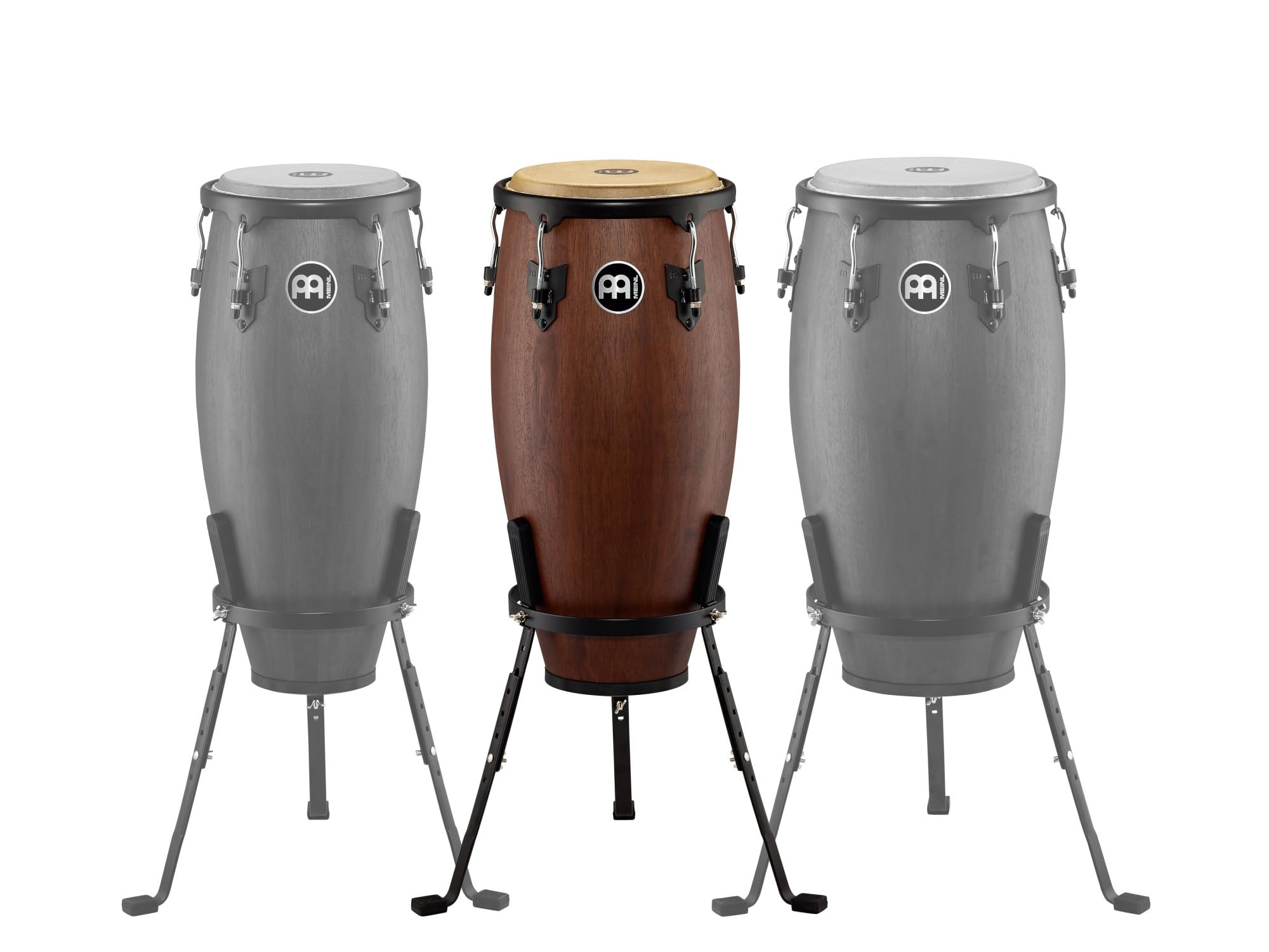 Meinl Percussion Headliner Designer Conga - Mittelgroße Handtrommel - Mit Büffelfell - Durchmesser 11 Zoll - Siam Eiche, Dunkelbraun (HC11VWB-M)