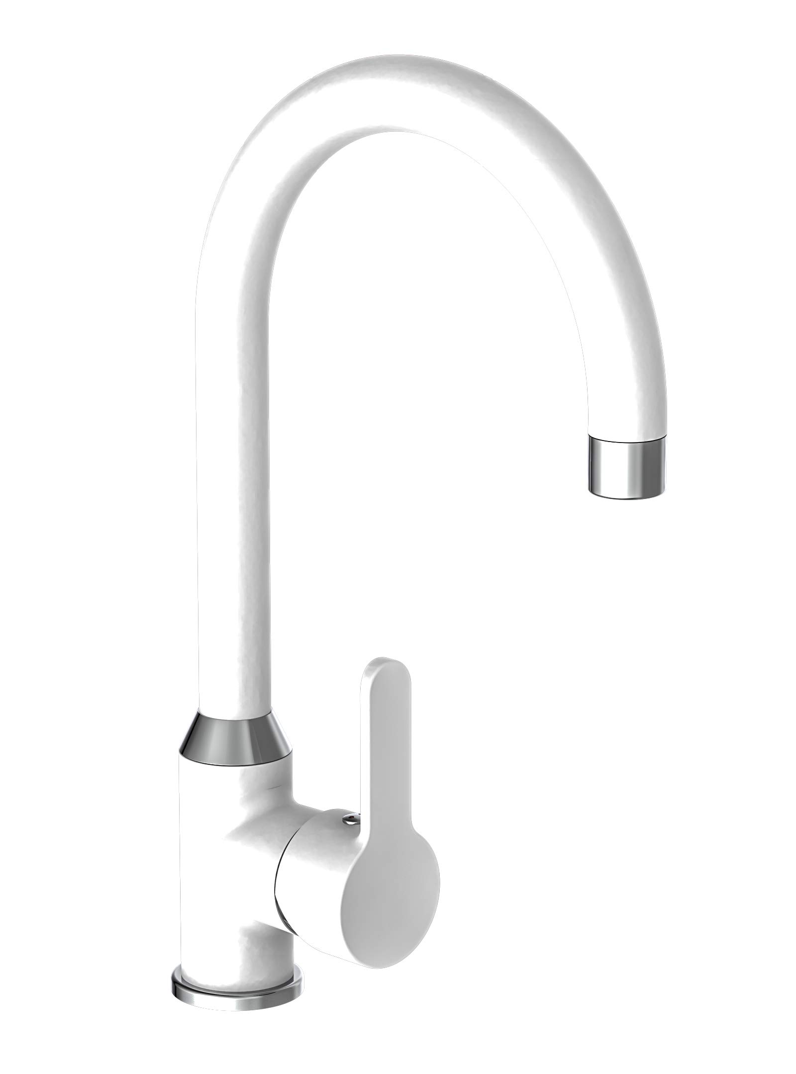 EISL disegno Nuevo, Miscelatore monocomando per lavabo, 1 pezzi, bianco/cromato, ni182dinwcr