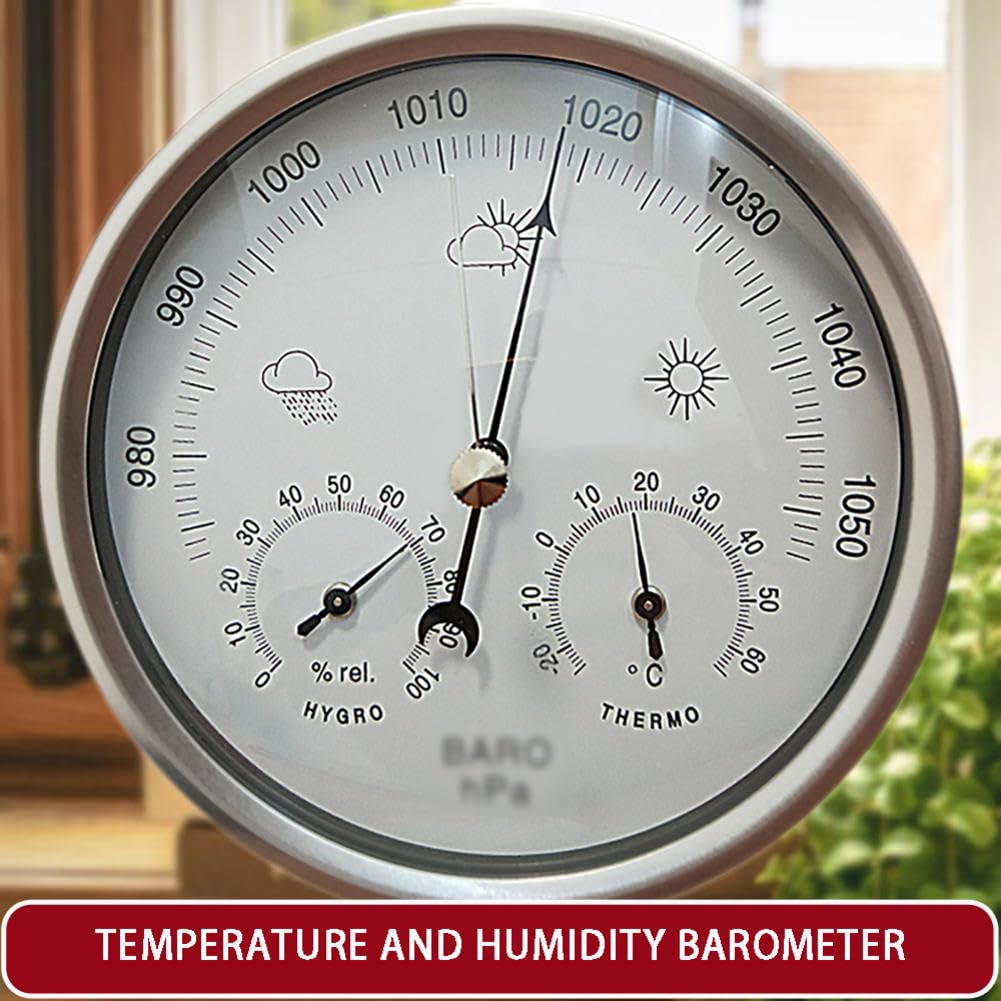Amazon.co.jp: 気圧計、温湿度気圧計、高精度温度湿度計、機械式気圧計