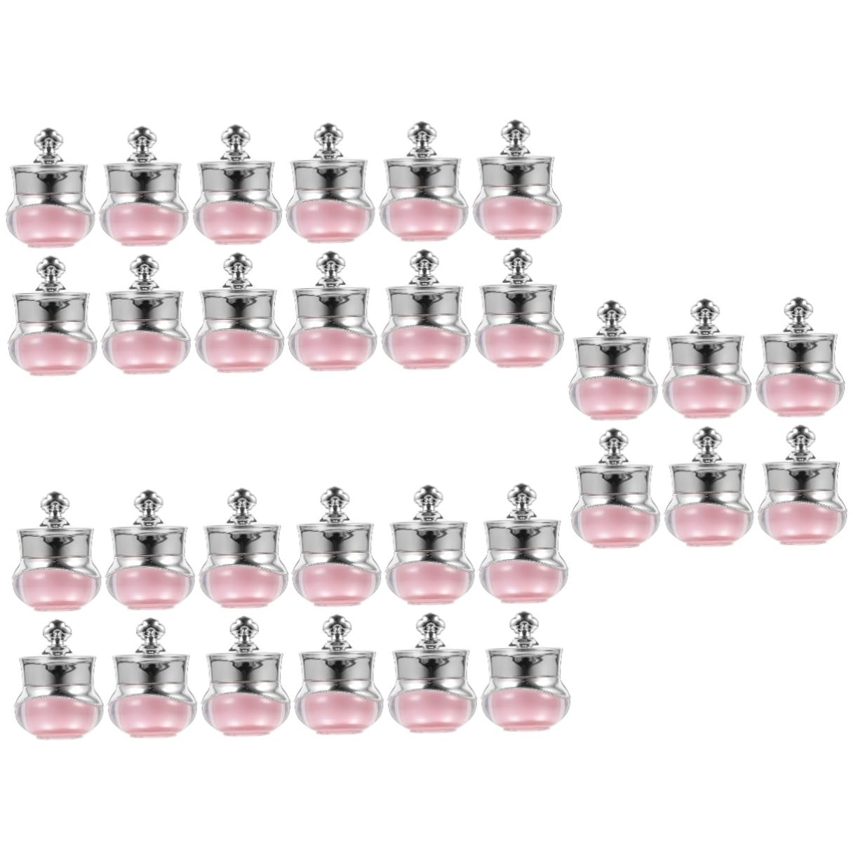 Ipetboom 5 Set Bottiglia Con in Acrilico Flaconi Da Viaggio Per Articoli Da Toeletta Flacone Spray Per Olio Gelatina Dentifricio Vaselina Vaniglia Sciroppo Bottiglie Rosa 6 Pezzi*5