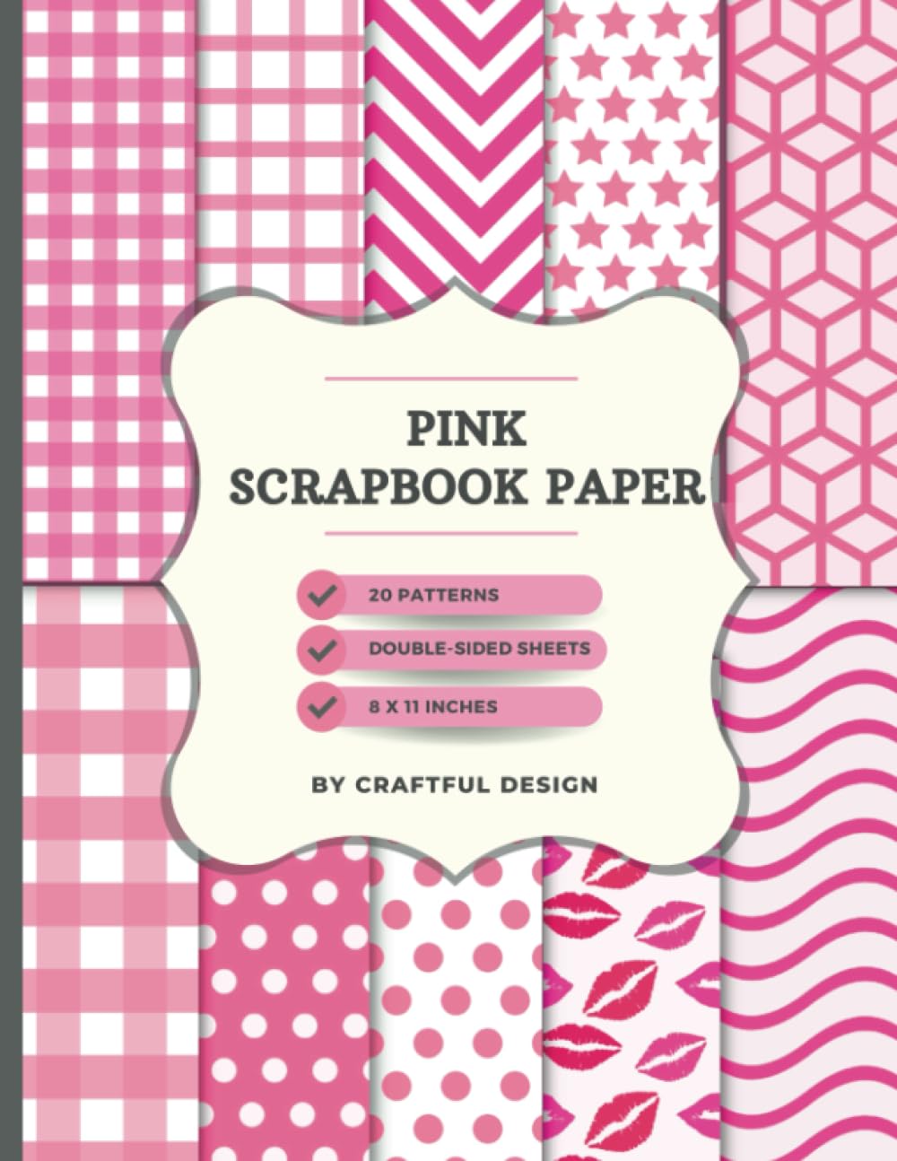 Pink Scrapbook Paper: 20 Pink Patterns Scrapbooking Paper | Craft Paper Pad | For Craft Project, Decorating, Origami, Junk Journaling