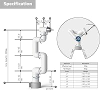 Vista 3 de Brazo robótico, ELEPHANT ROBOTICS myCobot 280 con M5Stack, robot colaborativo, brazo robot de escritorio de código abierto de 6 ejes, robots ROS