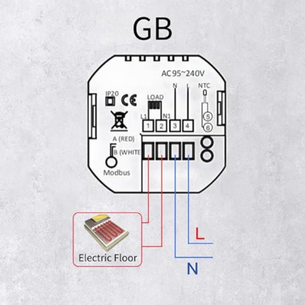 Termostato WiFi intelligente per la gestione della temperatura domestica con supporto doppia app e compatibilità assistente vocale (WiFi (3A))