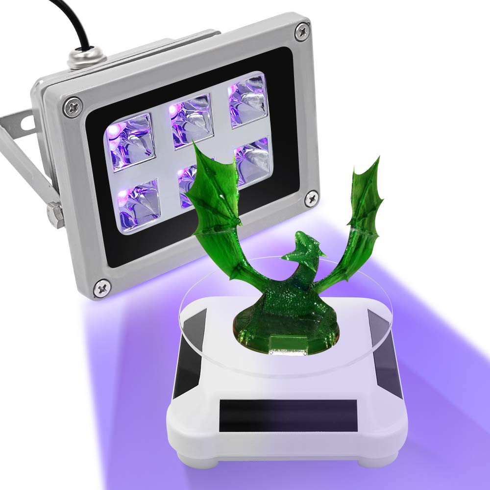 Lampada UV Per Resina 405nm - Con Giradischi Solare Per Stampa 3D