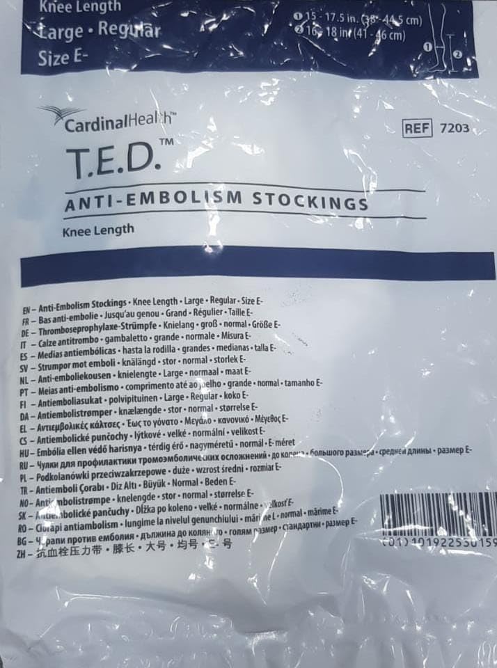 T.E.D. Anti-Embolism Stockings, Clinically Proven, 37 Sizes, Latex-Free, Graduated Compression with Defined Heel Pocket I WhiteShield Enterprises (Large Regular)-image-42