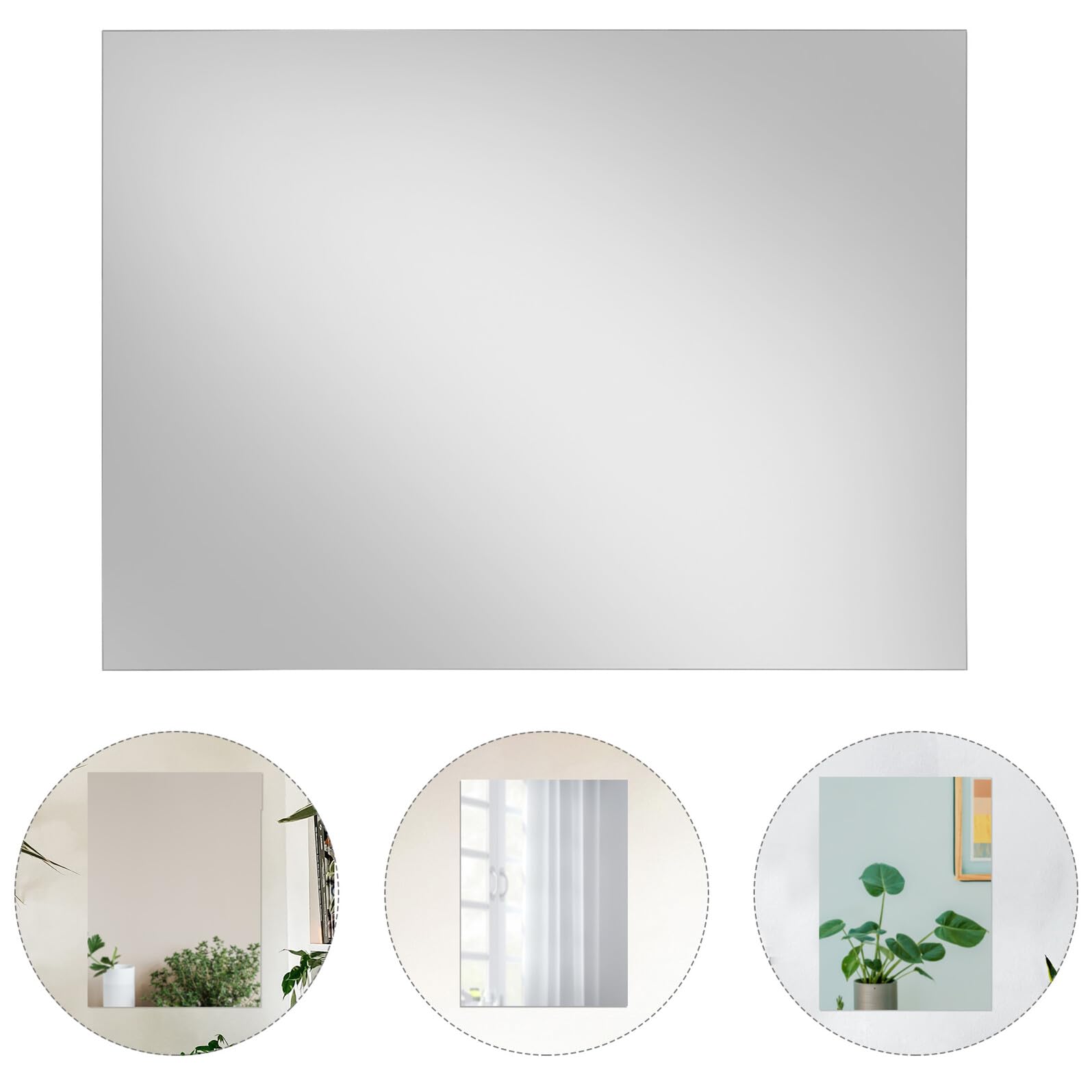 2stücke Teiliges aus Acryl-wandspiegeln Selbstklebende Dekorative Spiegelplatten für Schlafzimmer Badezimmer und Fitnessstudios