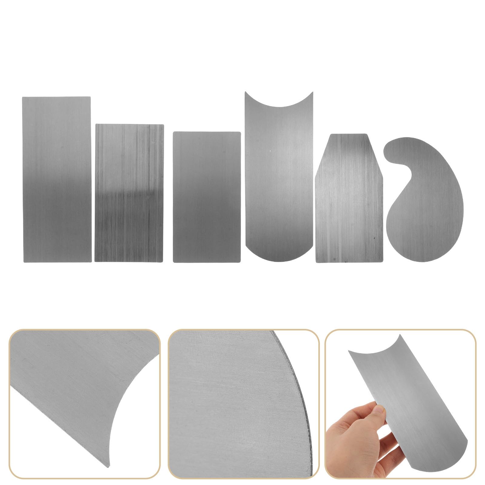 2 Set Raschietto per Legno in Acciaio Multi Forme Design Ergonomico, Strumento per Lavorazione Legno, Riparazioni Delicate e Levigatura di Grandi Superfici