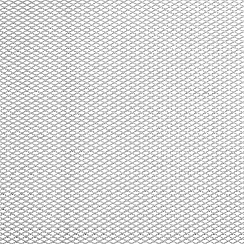 Image of AggAuto Universal 40 inchx13 inch Car Grill Mesh - Aluminum Alloy Automotive Grille Insert Bumper Rhombic Hole 3x6mm, One of the Most Multifunctional Shape Grids Silver