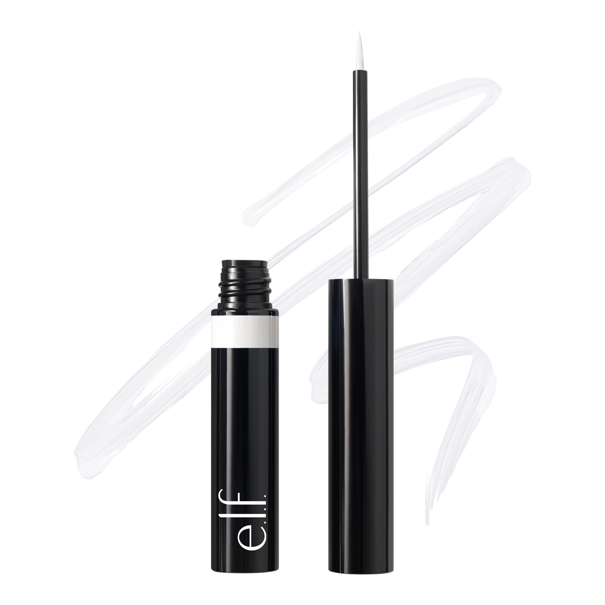 e.​l.​f. H2O Proof Inkwell Eyeliner Pen, eyeliner liquido waterproof altamente pigmentato, crea un finish opaco, prodotto vegano e non testato sugli animali, White Out