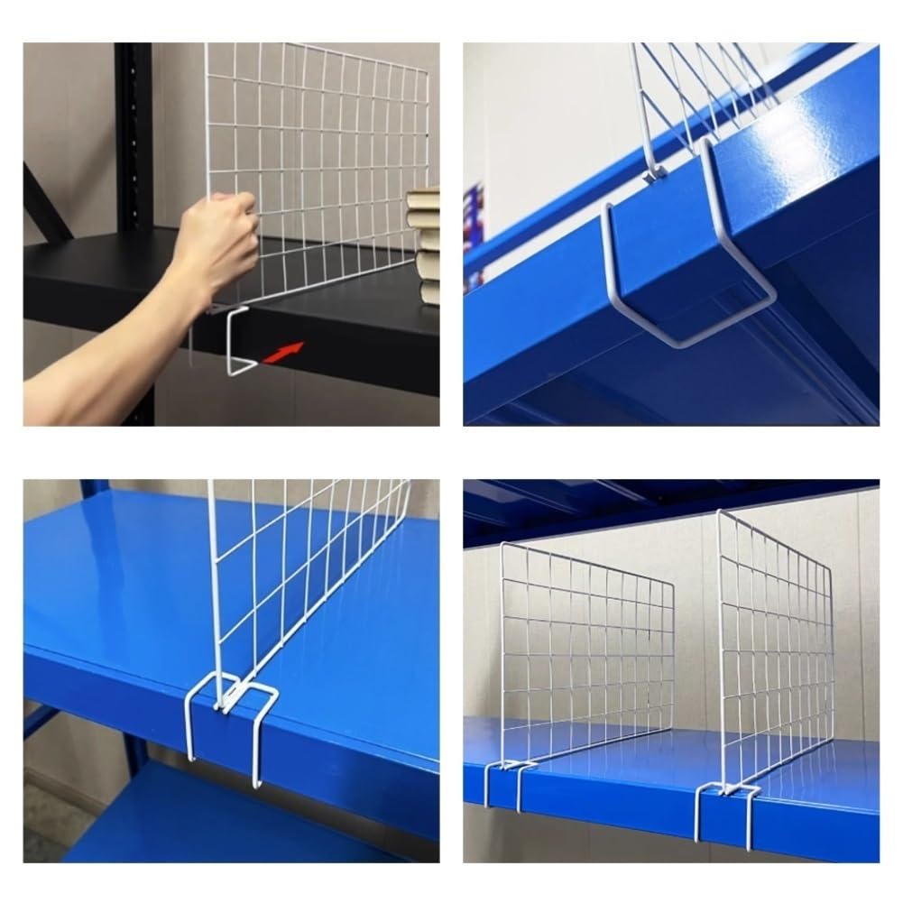 10 verstellbare Stahlregalböden, geeignet für Kleiderschränke, Bücherregale und Vorratskammern; Schrankteiler (50x30-5,3 cm) - optimieren den Platz effizient.