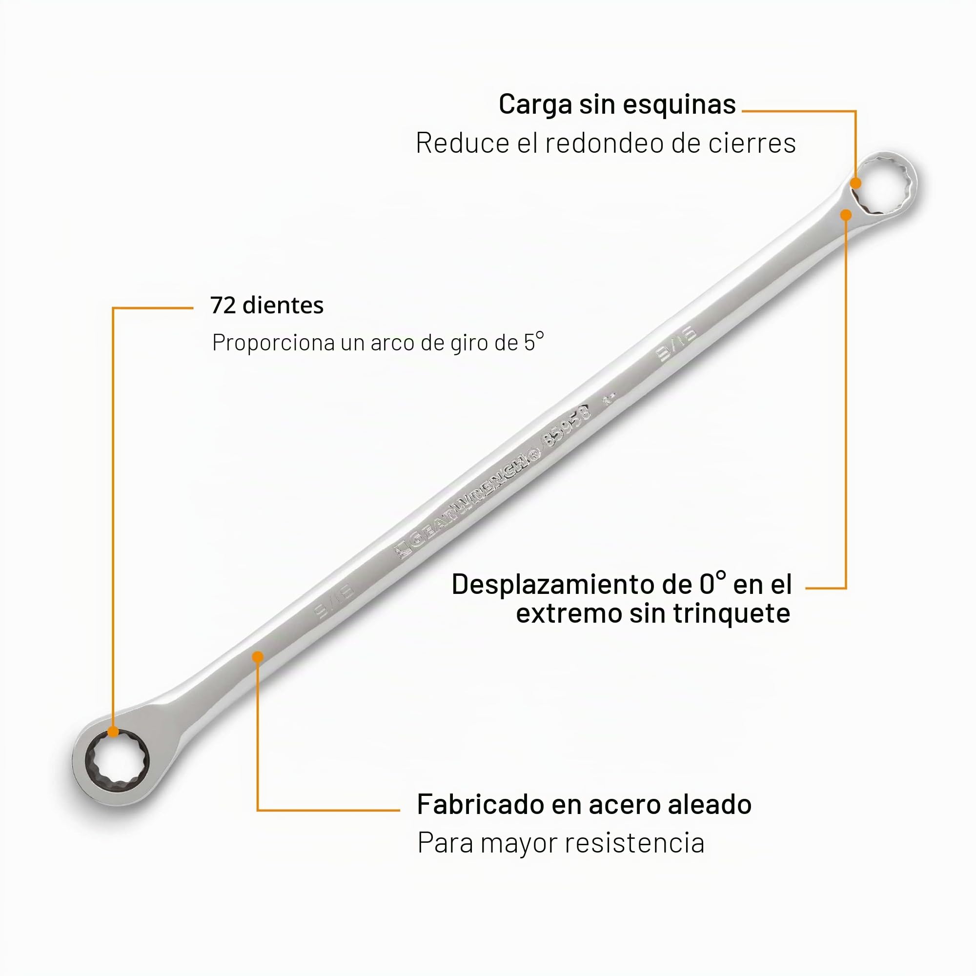 GEARWRENCH, GearBox 12 Pt. XL 85989, Juego de llaves de trinquete de doble caja, métricas, 17 piezas