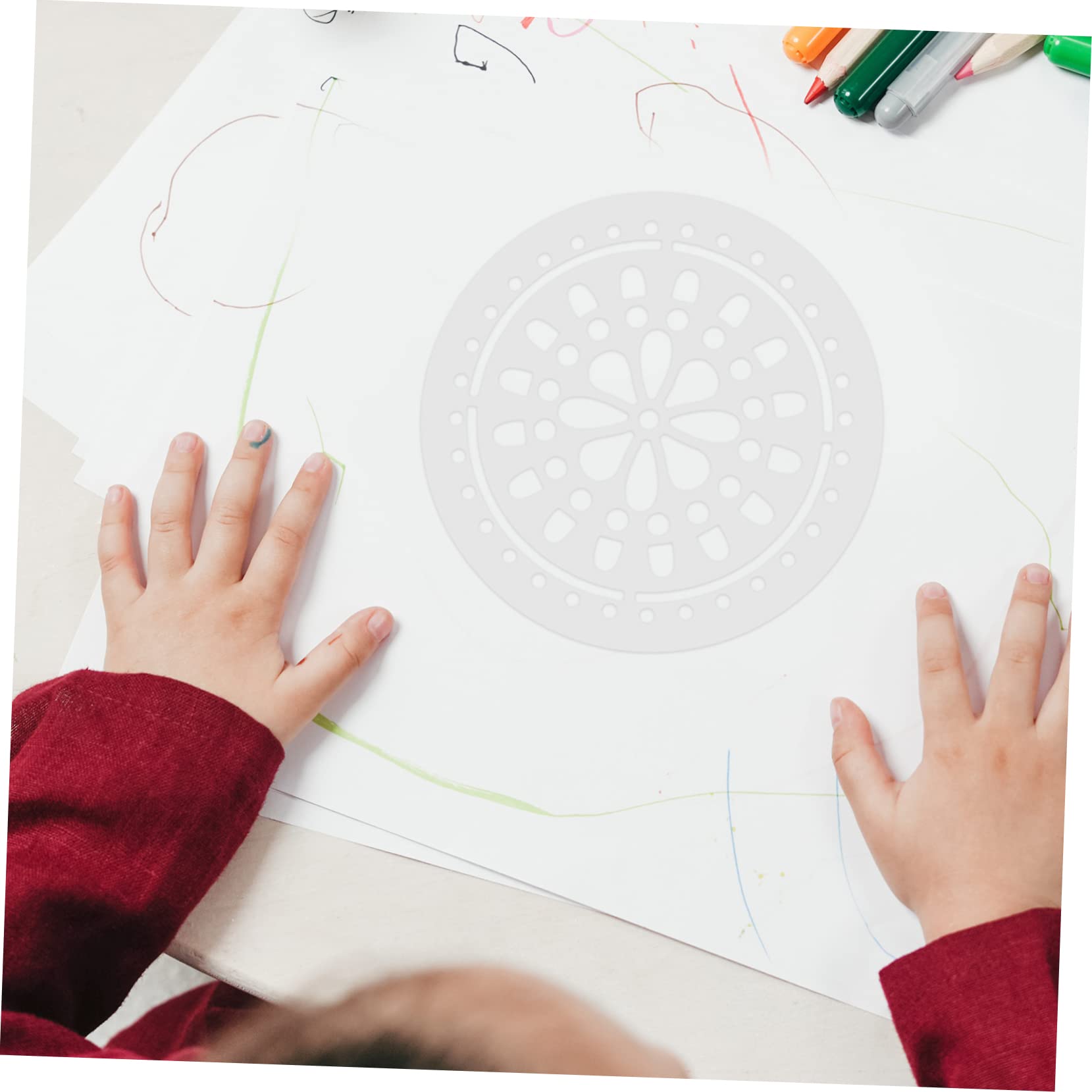 SEWACC 72stücke Teiliges Mandala Schablonen Wandmalerei Wiederverwendbare Blütenmuster Schablonen Für Andere Flache Oberflächen Für Kreative Bastelprojekte