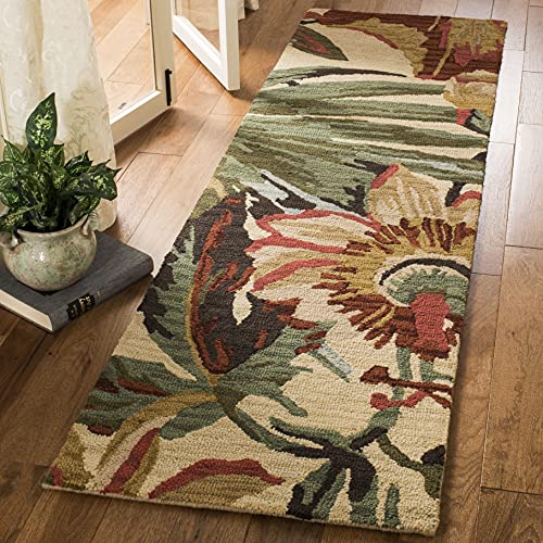 SAFAVIEH Jardin Collection Runner 2'3" x 7',  Ivory y Multi miniatura 1