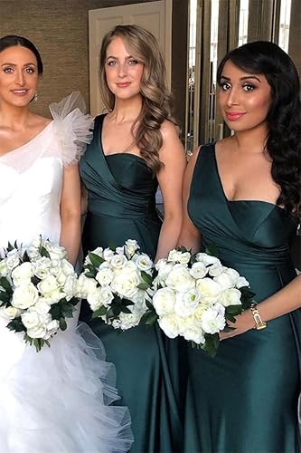 Miniatura 4 de Sirena de un hombro vestido de dama de honor de boda para Juniors Barrido tren vestidos de fiesta de noche