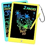 BUKEBU LCD Writing Tablet Doodle Board, Colorful Drawing Pad, Electronic Drawing Tablet, Drawing Pads,Travel Gifts for Kids Ages 3 4 5 6 7 8 Year Old Girls Boys (10.5 inch, Blue&Yellow)