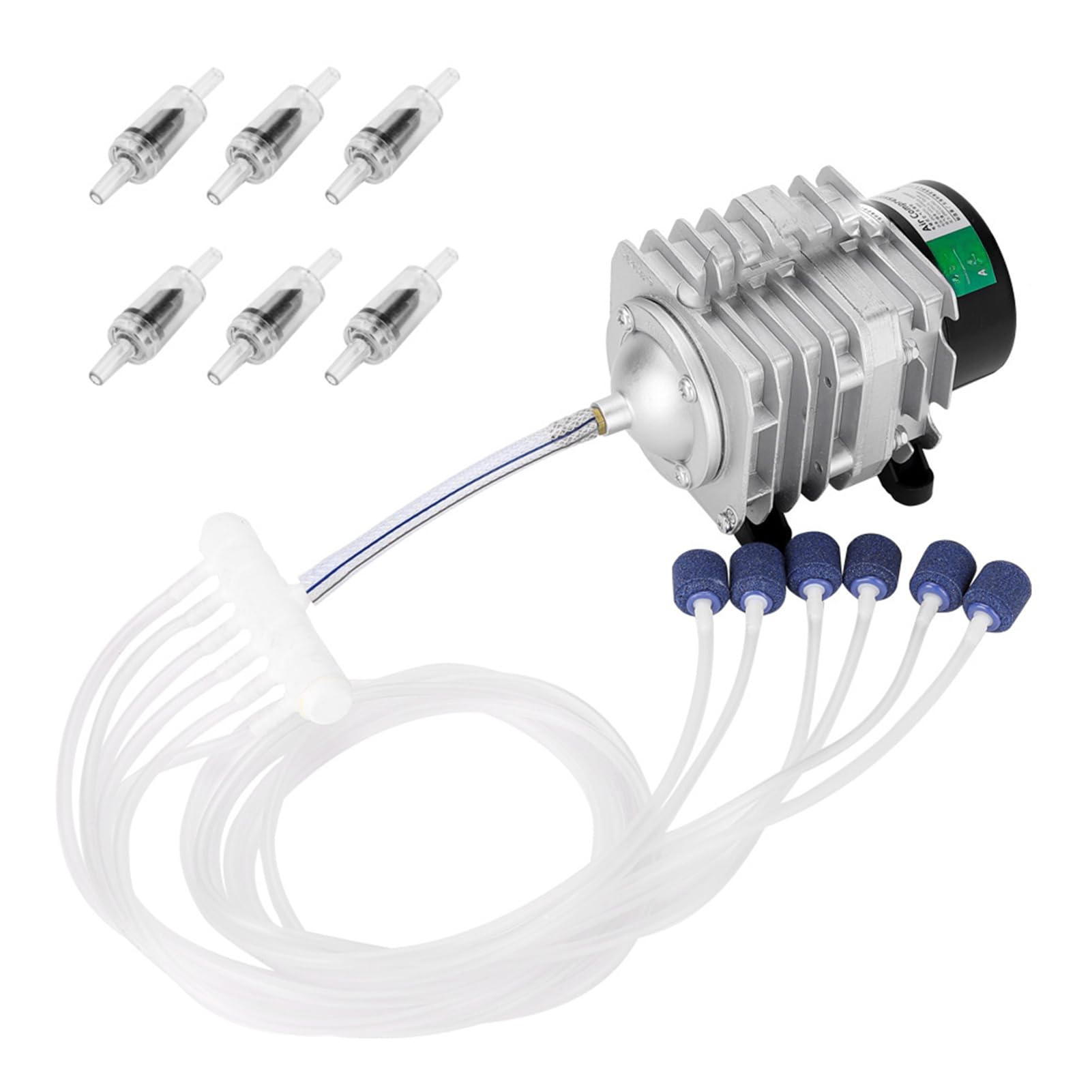 HAILEA ACO208 Bomba de Aire Comercial Alto Rendimiento 25W con Aceite Accesorios para Acuario pecera Fuente Agua Estanque e hidroponía