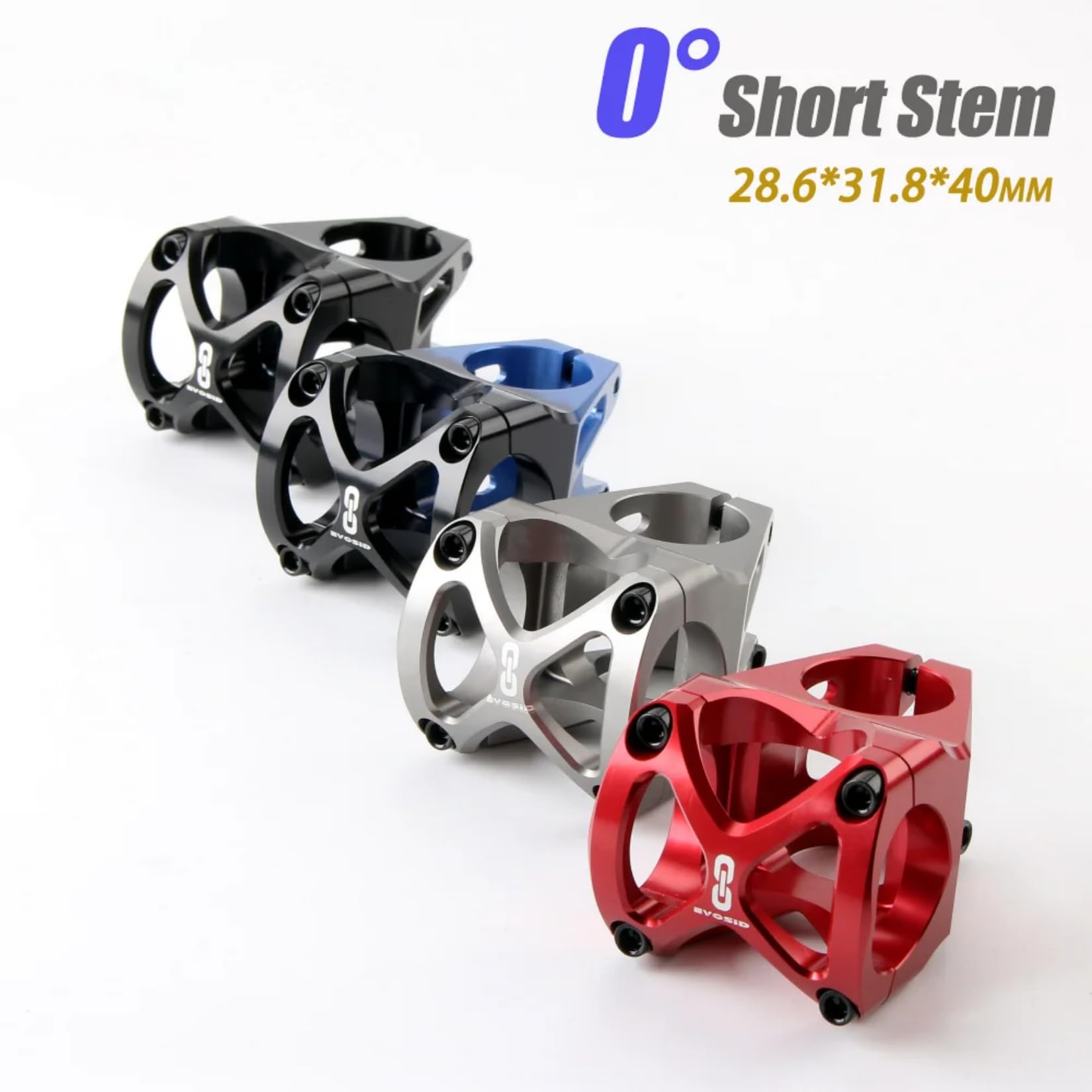 CobraCrawler MTB Power Stem Road Bike Mountain Bicycle Bridge Short Power 40mm Rod Handlebar Table Adjustable Stem Riser 31.8 Cycling (Red)