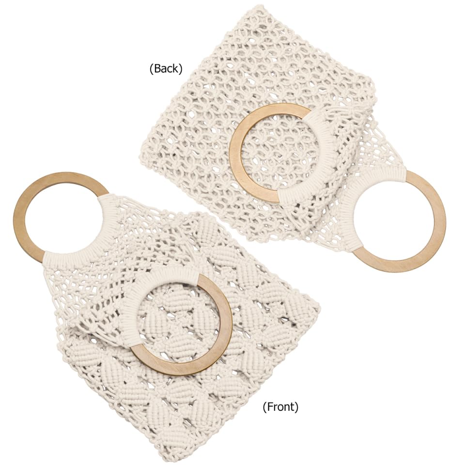 Bolso tote tejido de algodón para mujer de minkissy miniatura 6