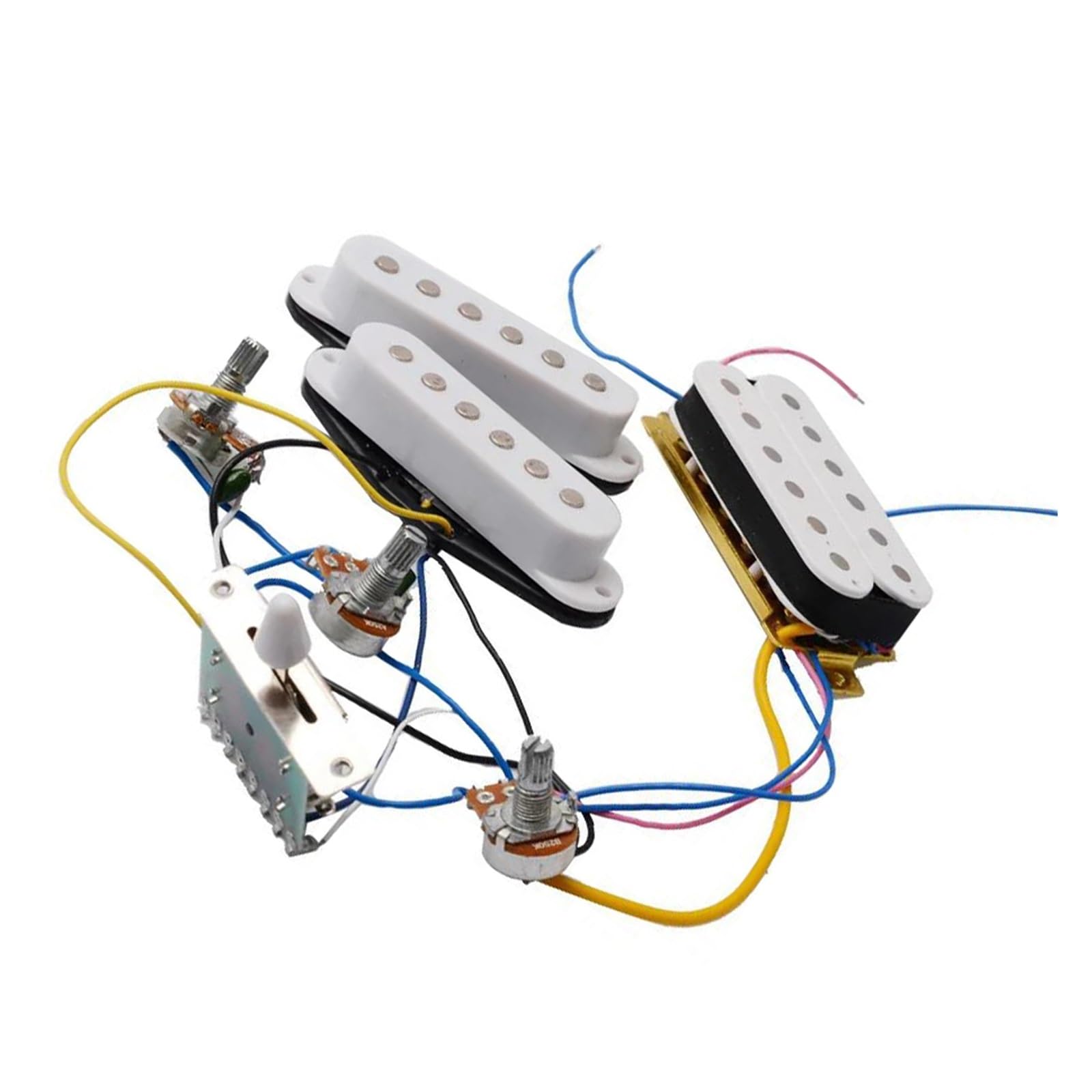 Przetwornik HSS Do Gitary Elektrycznej Z Potencjometrem Maskownicy W Wiązce Przewodów I Zestawem Podzespołów Elektronicznych