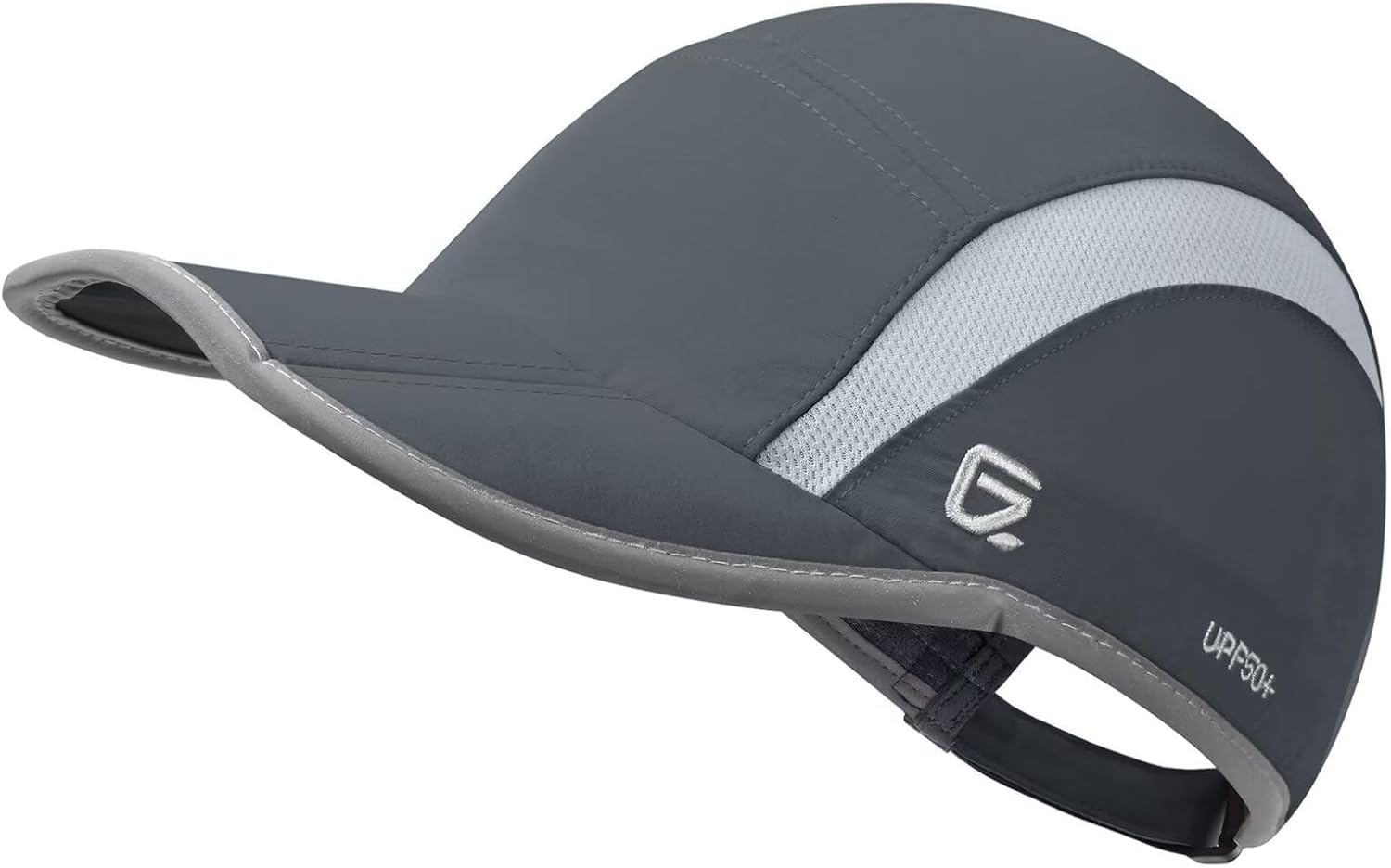 GADIEMKENSD UPF50+ Folding Outdoor Hat Unstructured Reflective Design Breathable Soft Sport Cap for Outdoor Sports