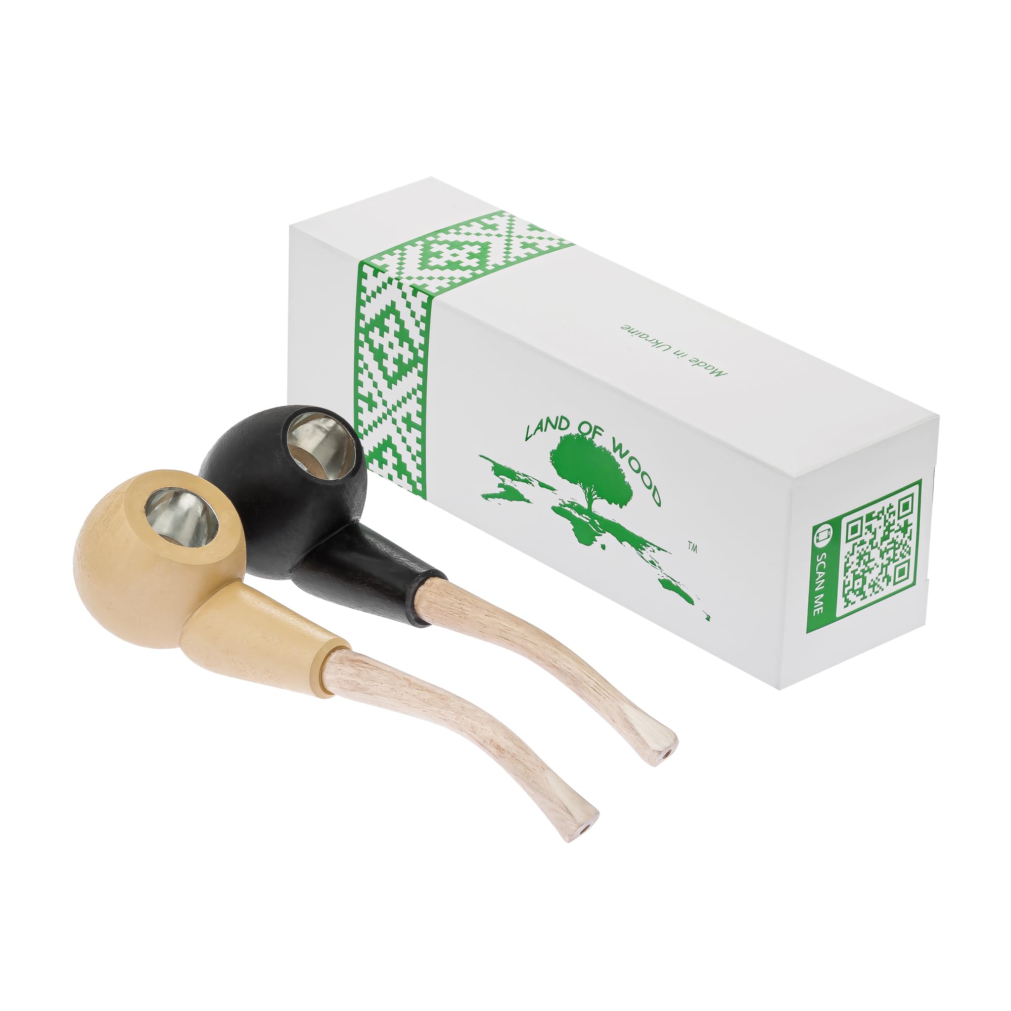 Amazon.com: Set of 2 Tobacco Pipes – Handmade Wooden Unique 100% Natural :  Health & Household