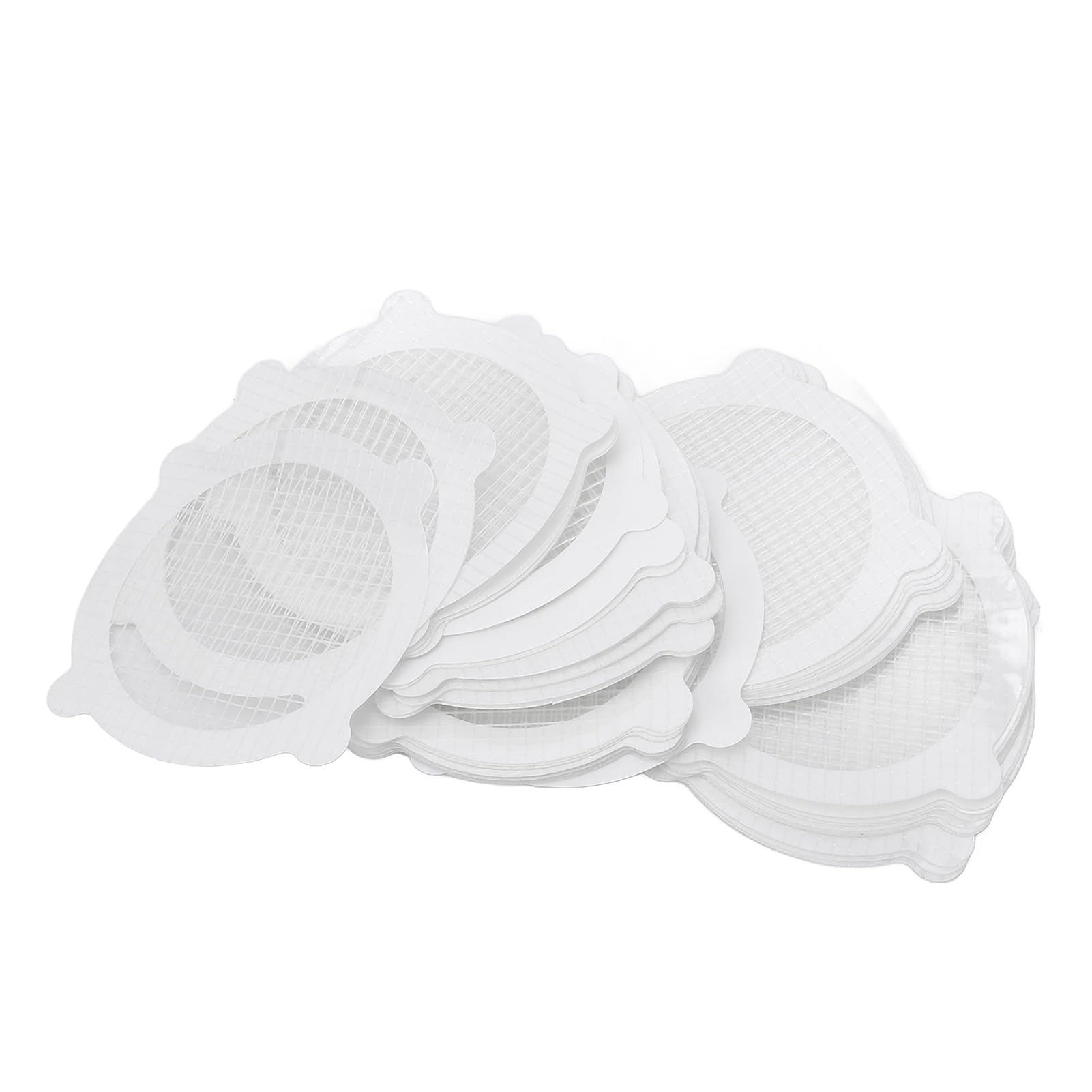 Jelquix 50PCS Mesh Hair Catcher Shower Drain Stickers, Strong Adhesive Hair Catcher for Bathroom, Tile, and Sink - 12cm
