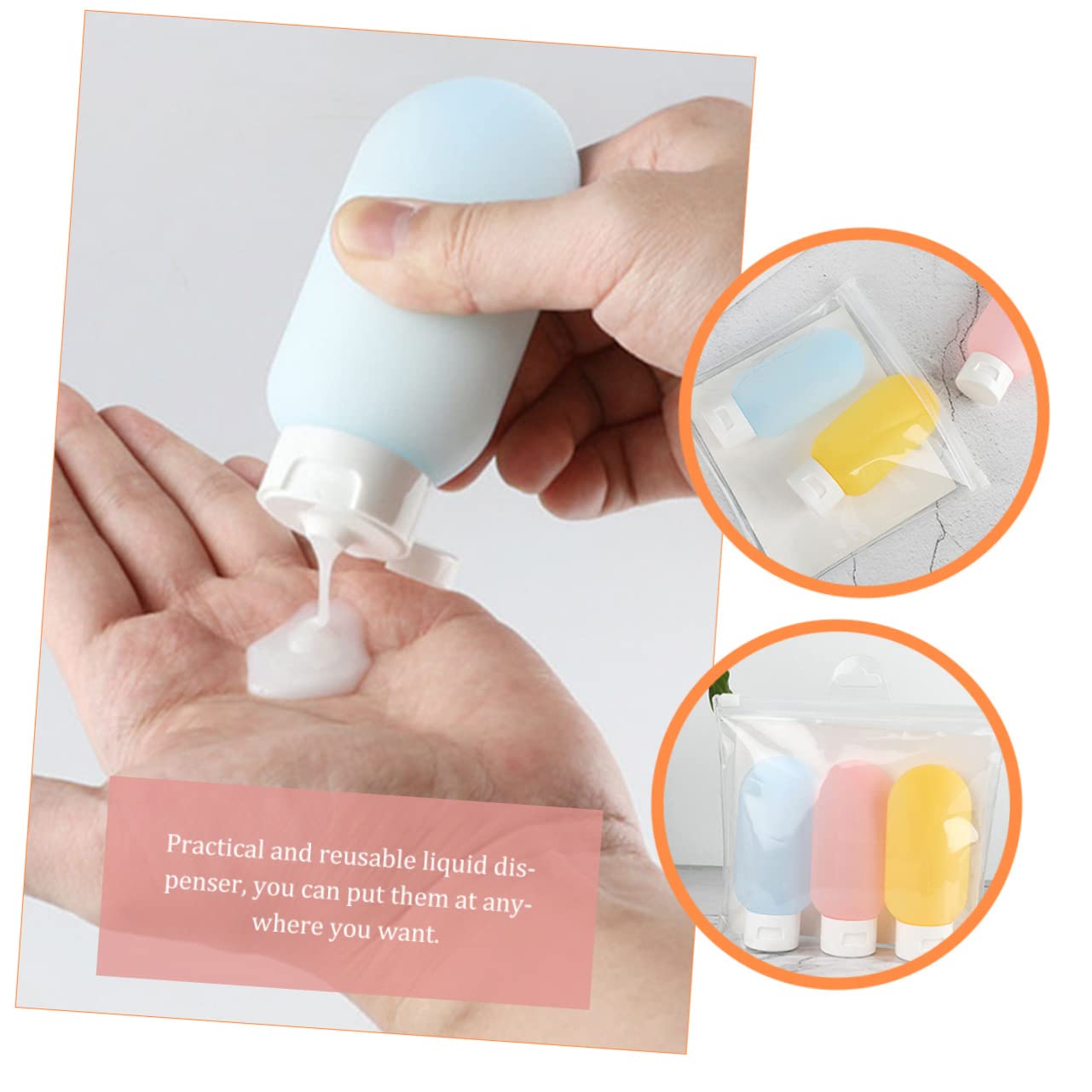 minkissy 12piezas Botellas De Viaje Para Cosméticos Contenedores Transparentes Squeeze Para Lociones y Champús Prácticos y Livianos Para Almacenamiento De Maquillaje y Cuidado Personal